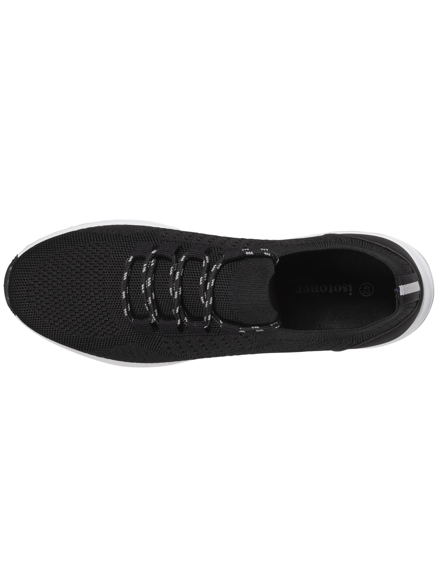 isotoner-baskets-confort-homme-slip-on-lacets-noir-everywear image 7
