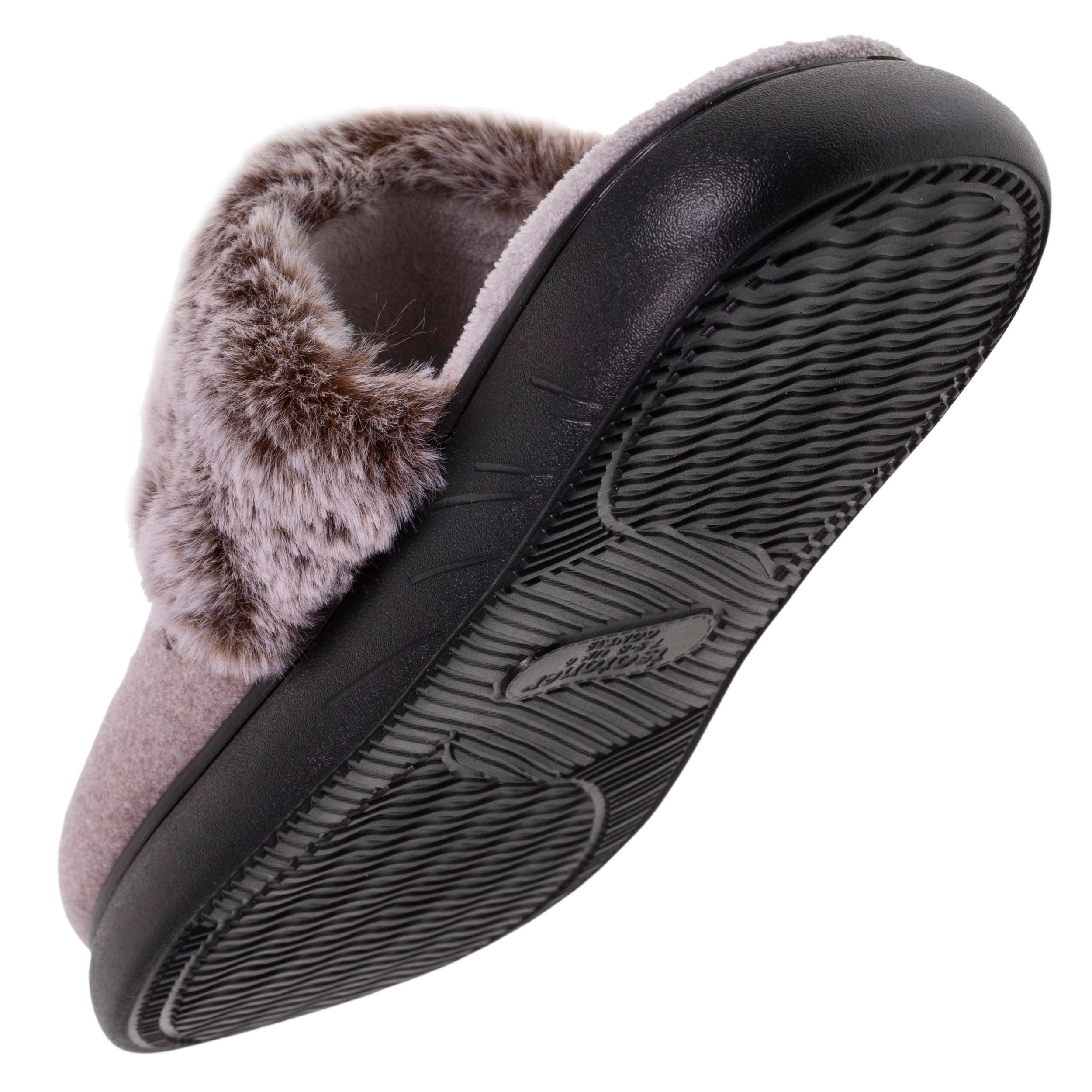 isotoner-chaussons-mules-femme-chat-taupe image 5