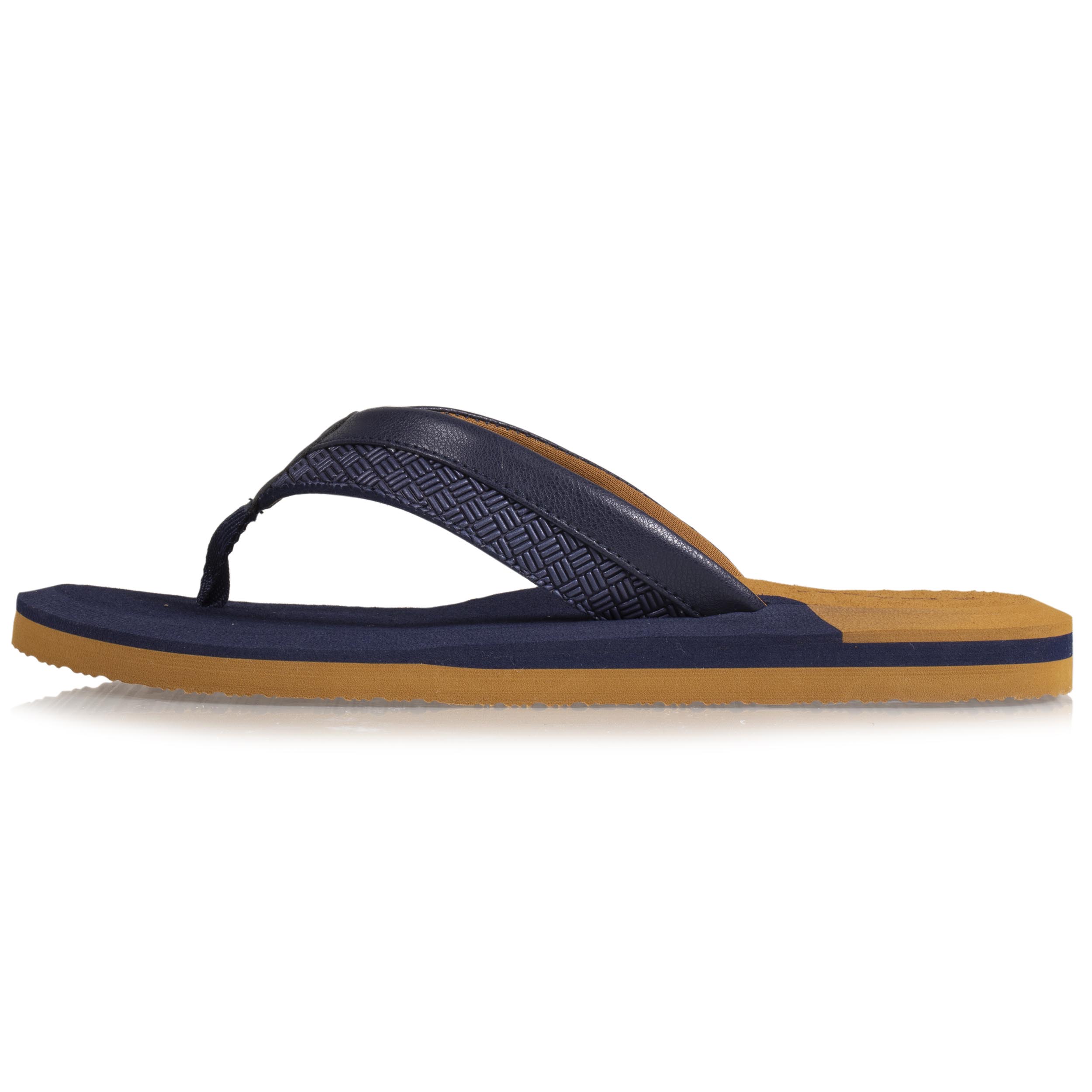 isotoner-tongs-homme-bicolores-marine-semelle-ultra-moelleuse image 4