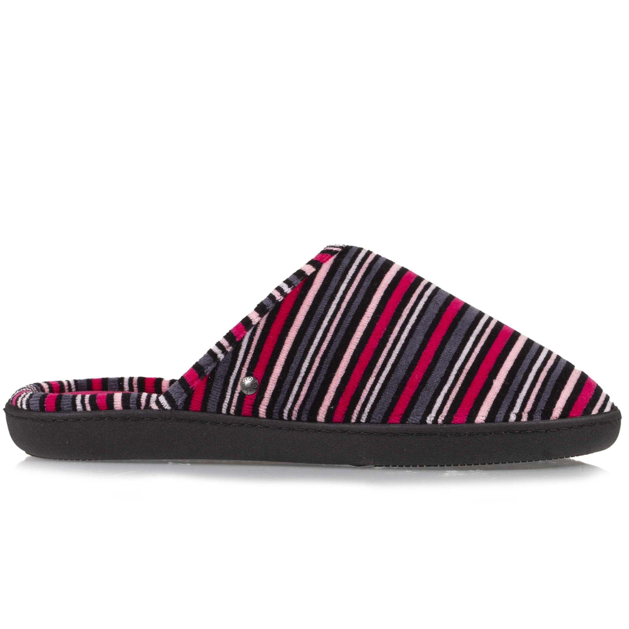 isotoner-chaussons-mules-femme-rayures-coton-bio-everywear image 8