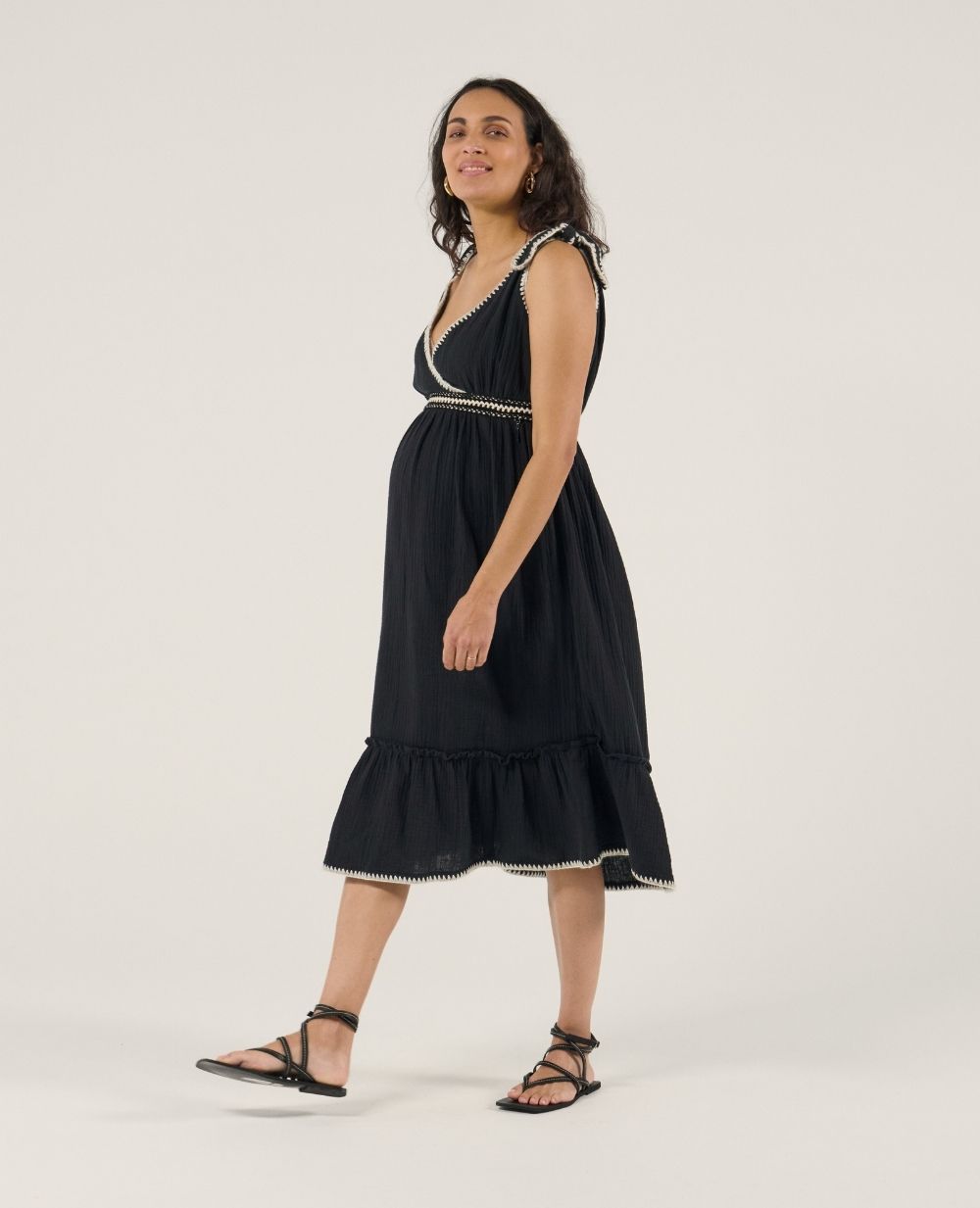 cache-c-ur-gaia-robe-d-allaitement-midi-boh-me-noir image 5