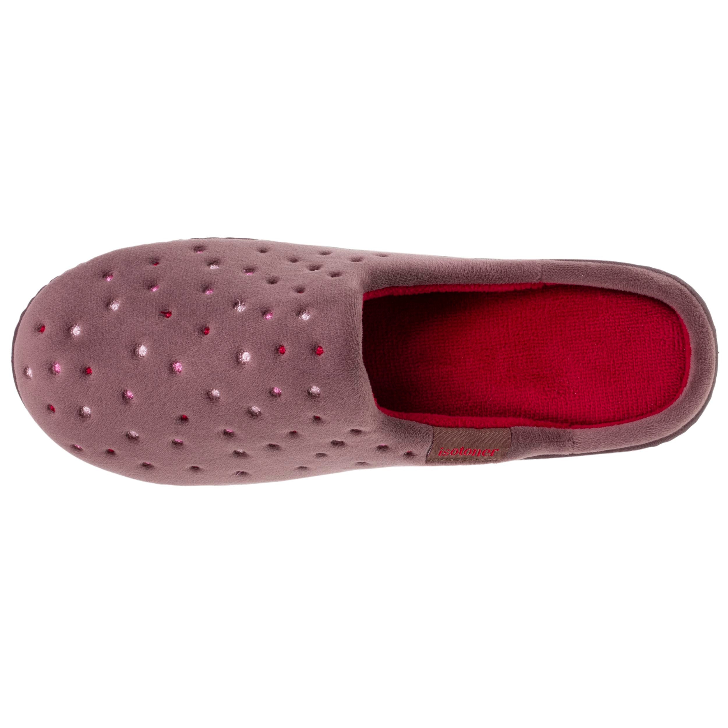 isotoner-chaussons-mules-femme-taupe-talon-4-cm-m-moire-de-forme image 2
