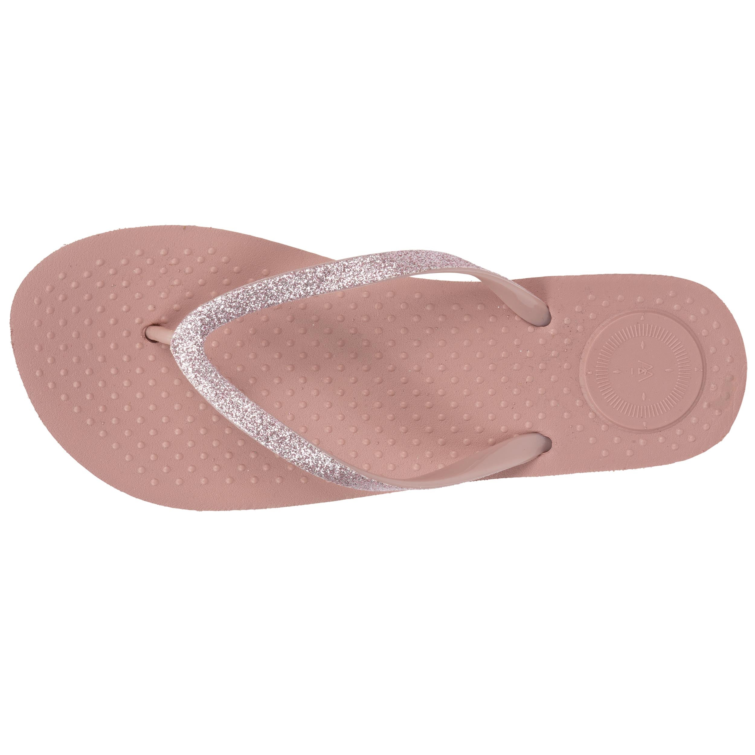 isotoner-tongs-femme-everywear-tige-paillettes-rose image 2