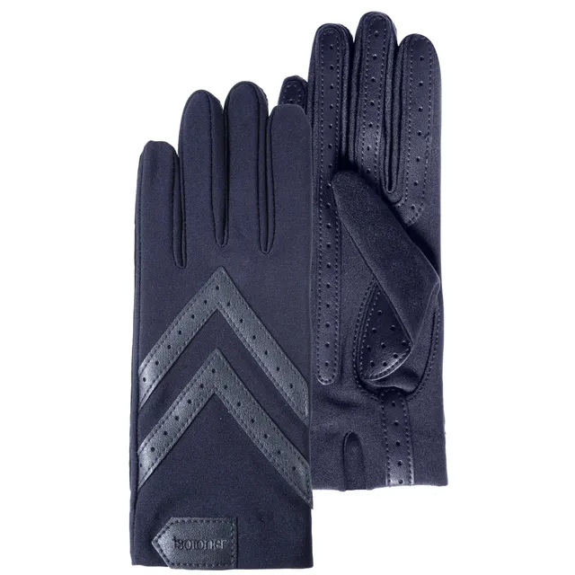 isotoner-gants-femme-tissu-extensible-recycl-bleu image 1