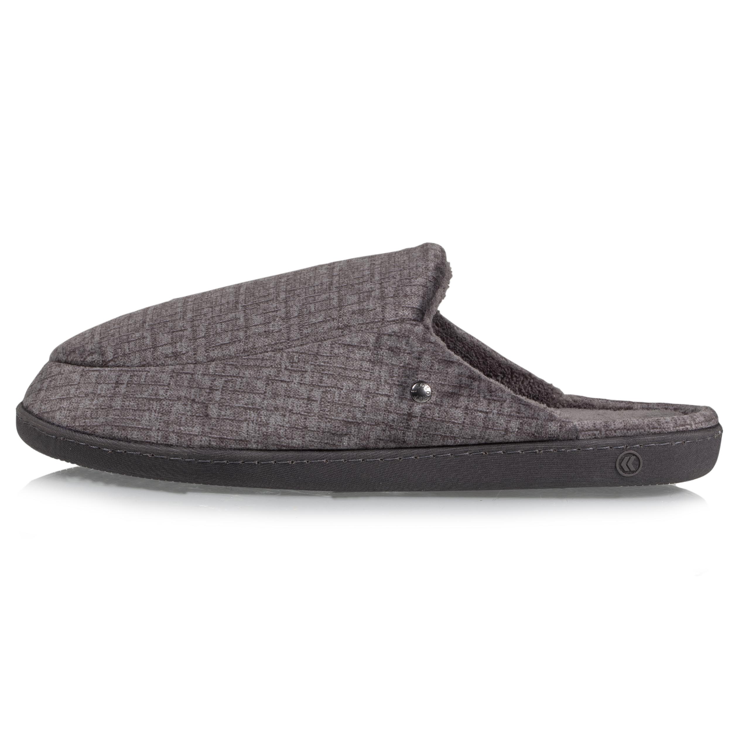 isotoner-chaussons-mules-homme-gris-premium image 3