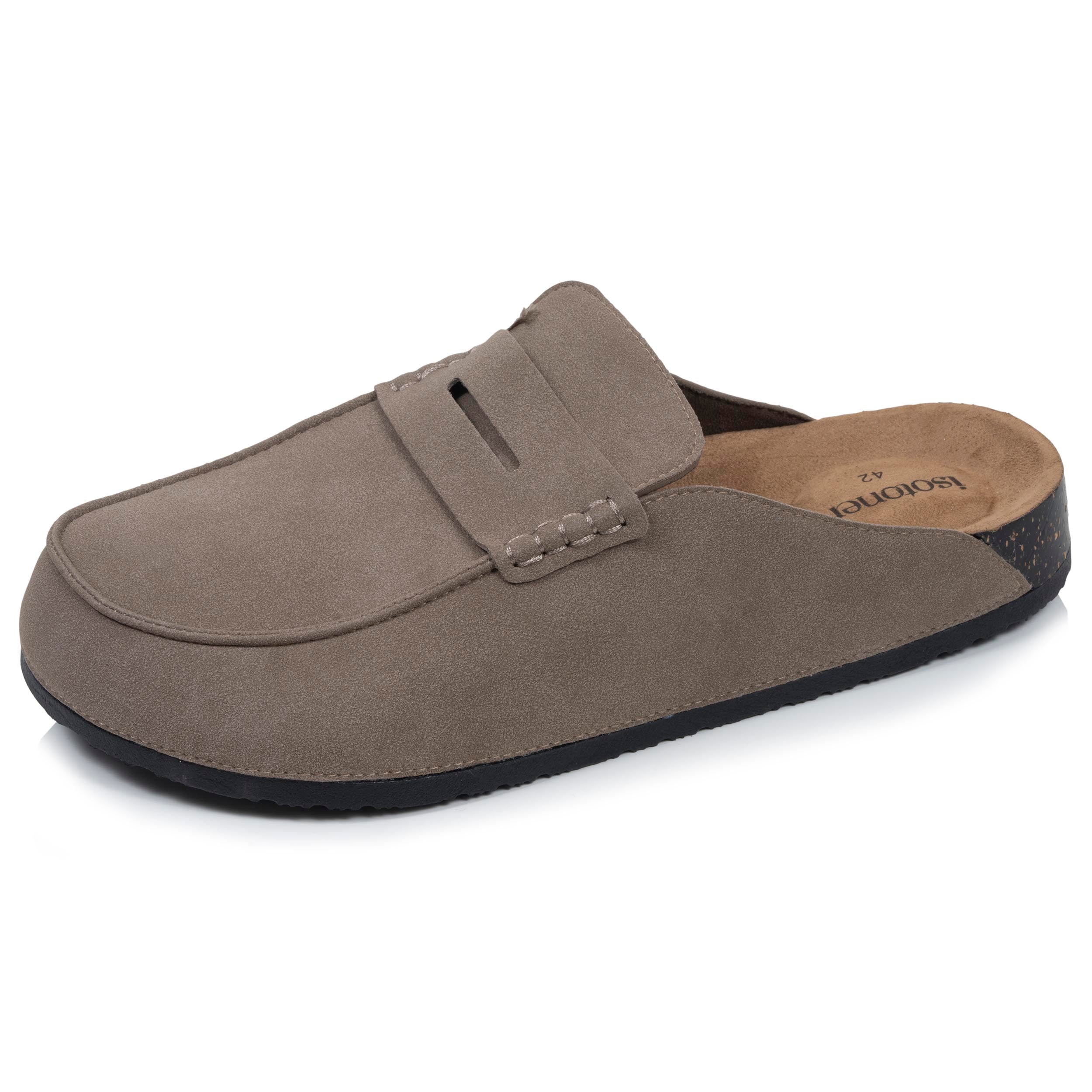 isotoner-sabots-mocassin-homme-taupe image 1