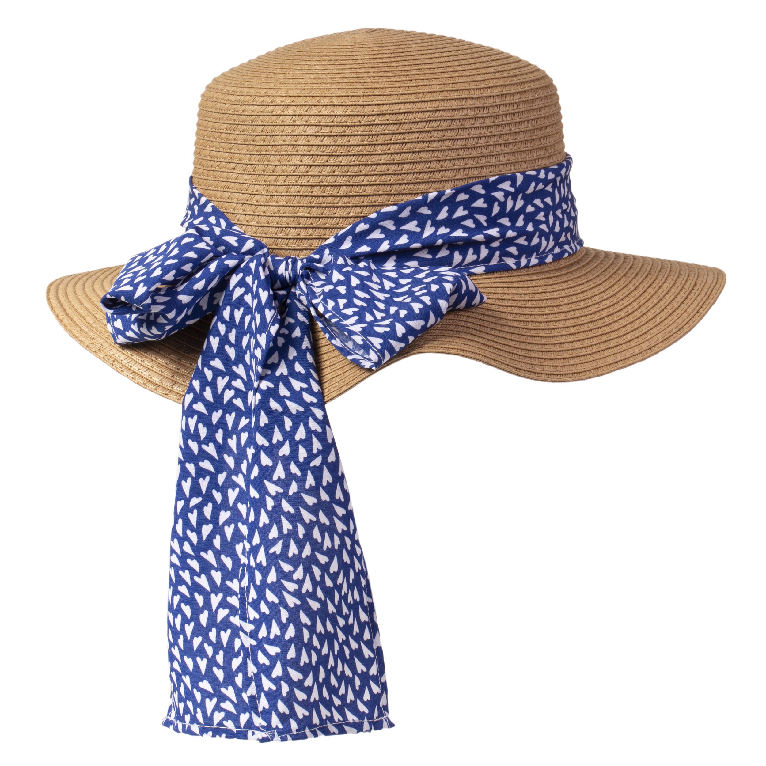 isotoner-chapeau-femme-canotier-foulard-c-urs-55-59-cm image 2