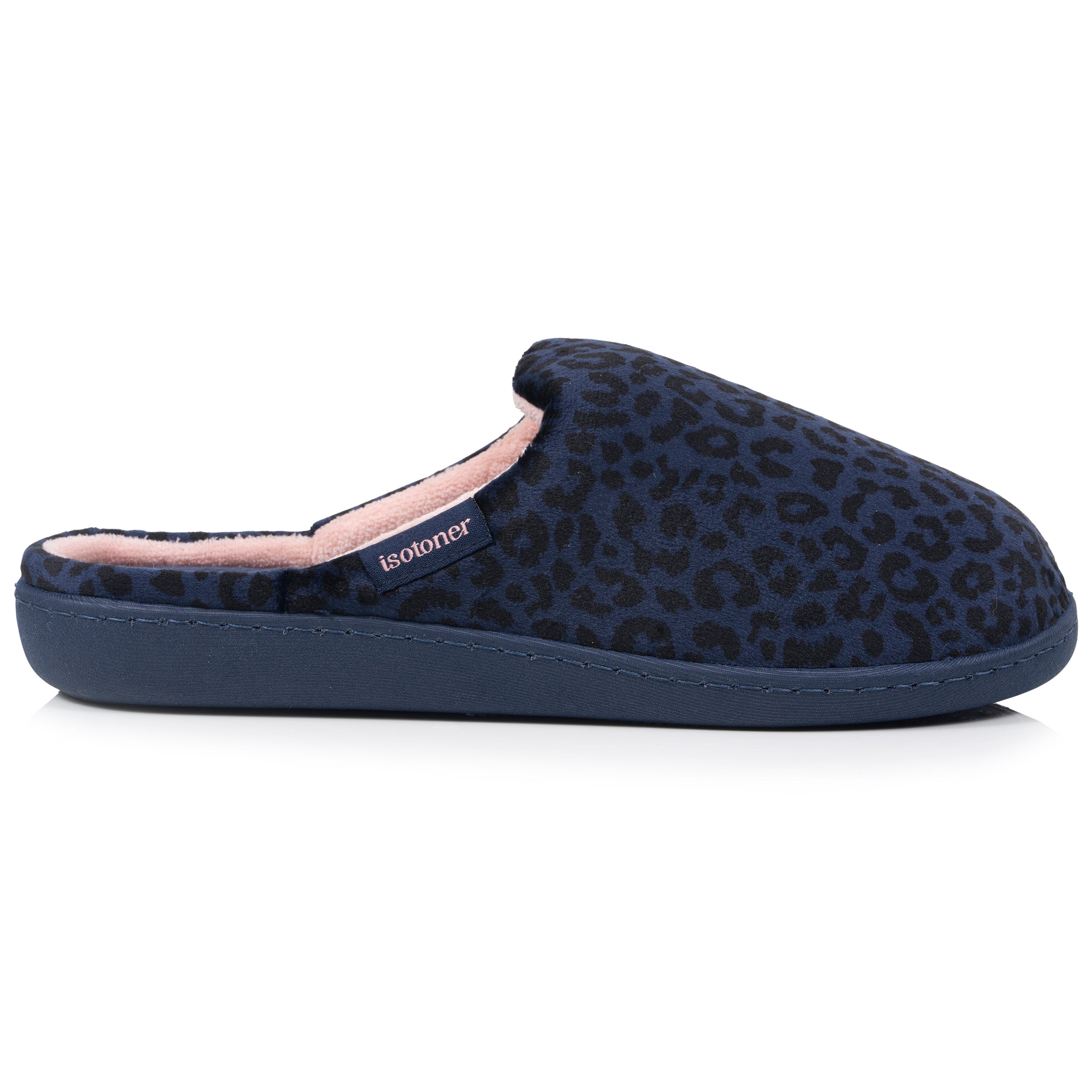 isotoner-chaussons-mules-femme-l-opard-marine image 8