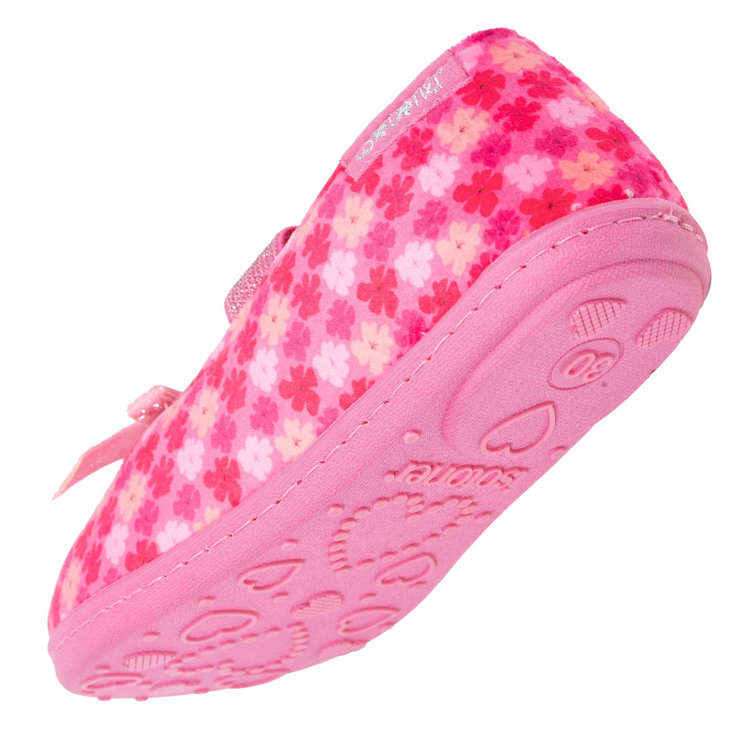 isotoner-chaussons-ballerines-enfant-fleurs-rose image 5