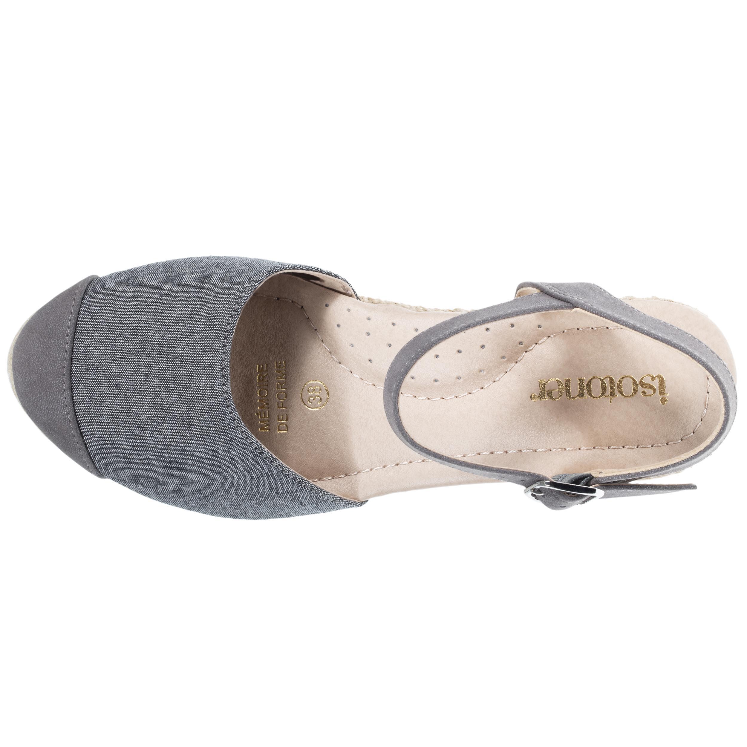 isotoner-espadrilles-ferm-es-femme-talon-corde-grise-6-cm image 3