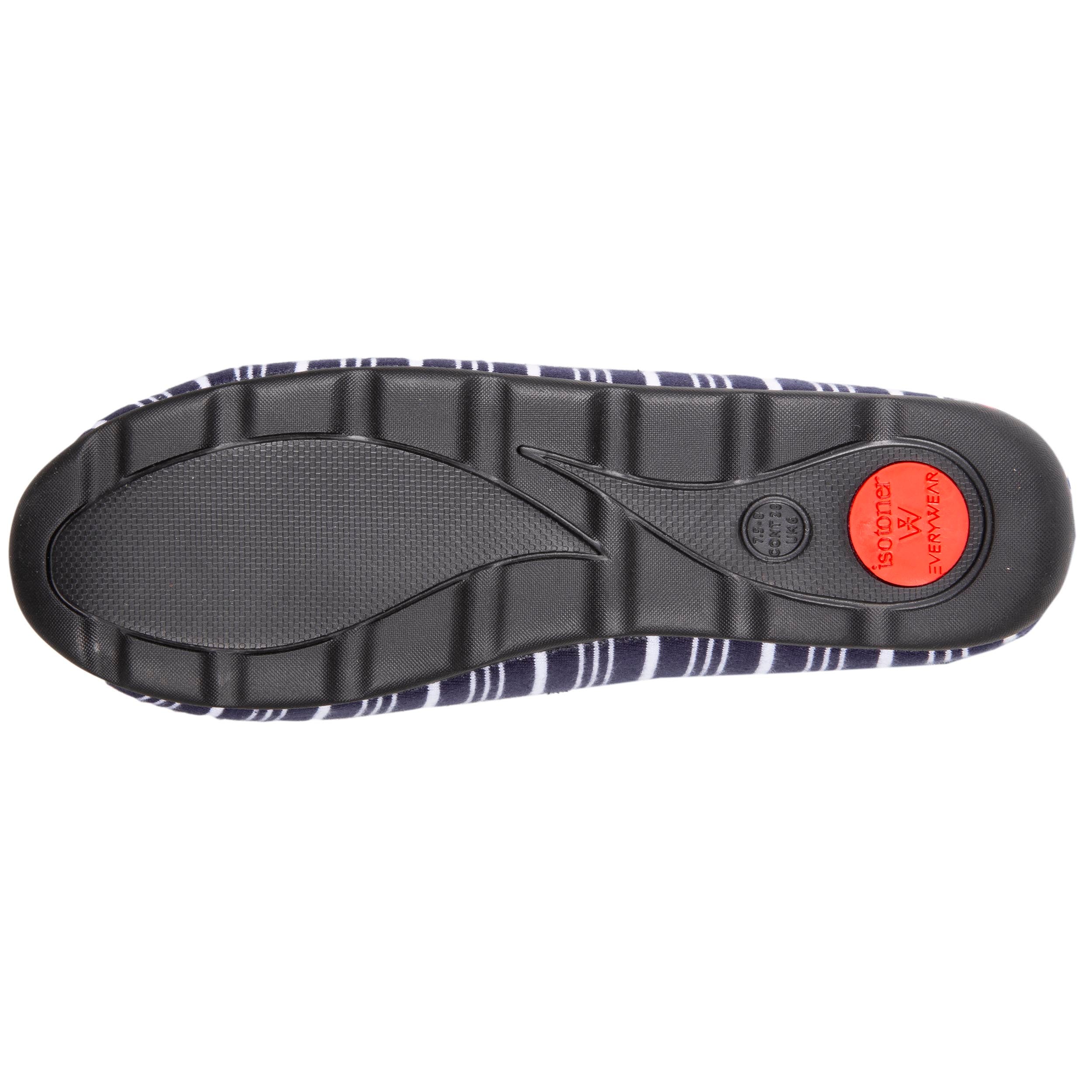 isotoner-chaussons-charentaises-femme-bleu-marine-marini-re image 4