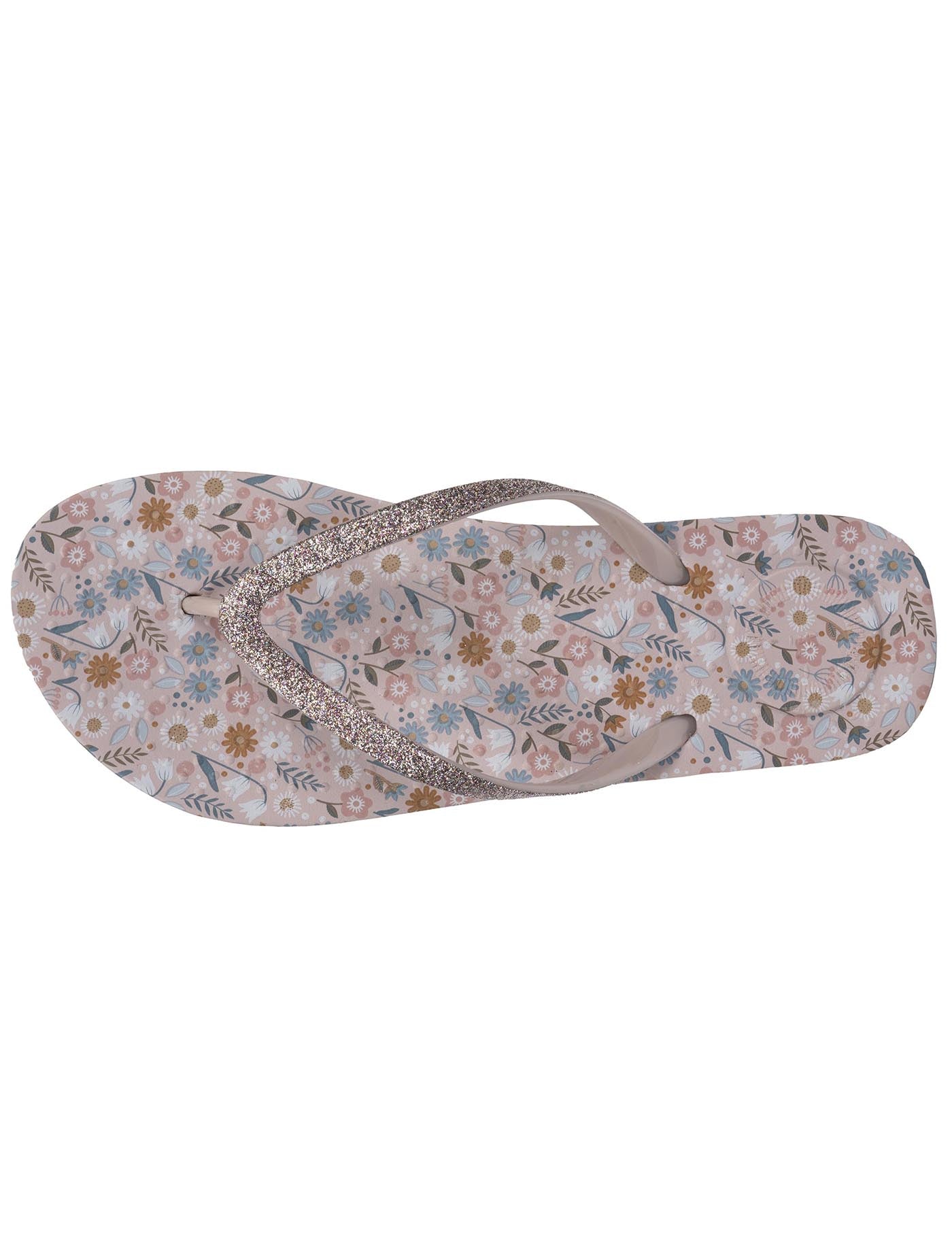 isotoner-tongs-femme-fleurs-taupe-everywear-confort image 7