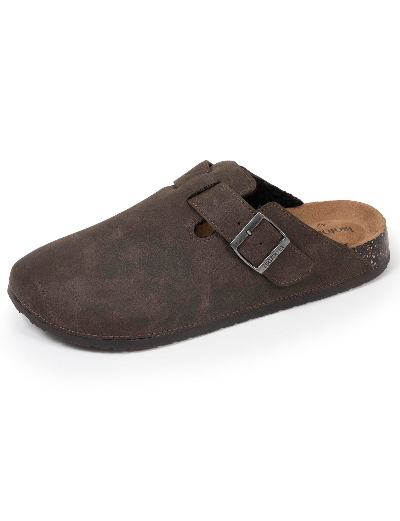 isotoner-sabots-homme-fourr-s-marron-doublure-fourrure image 6