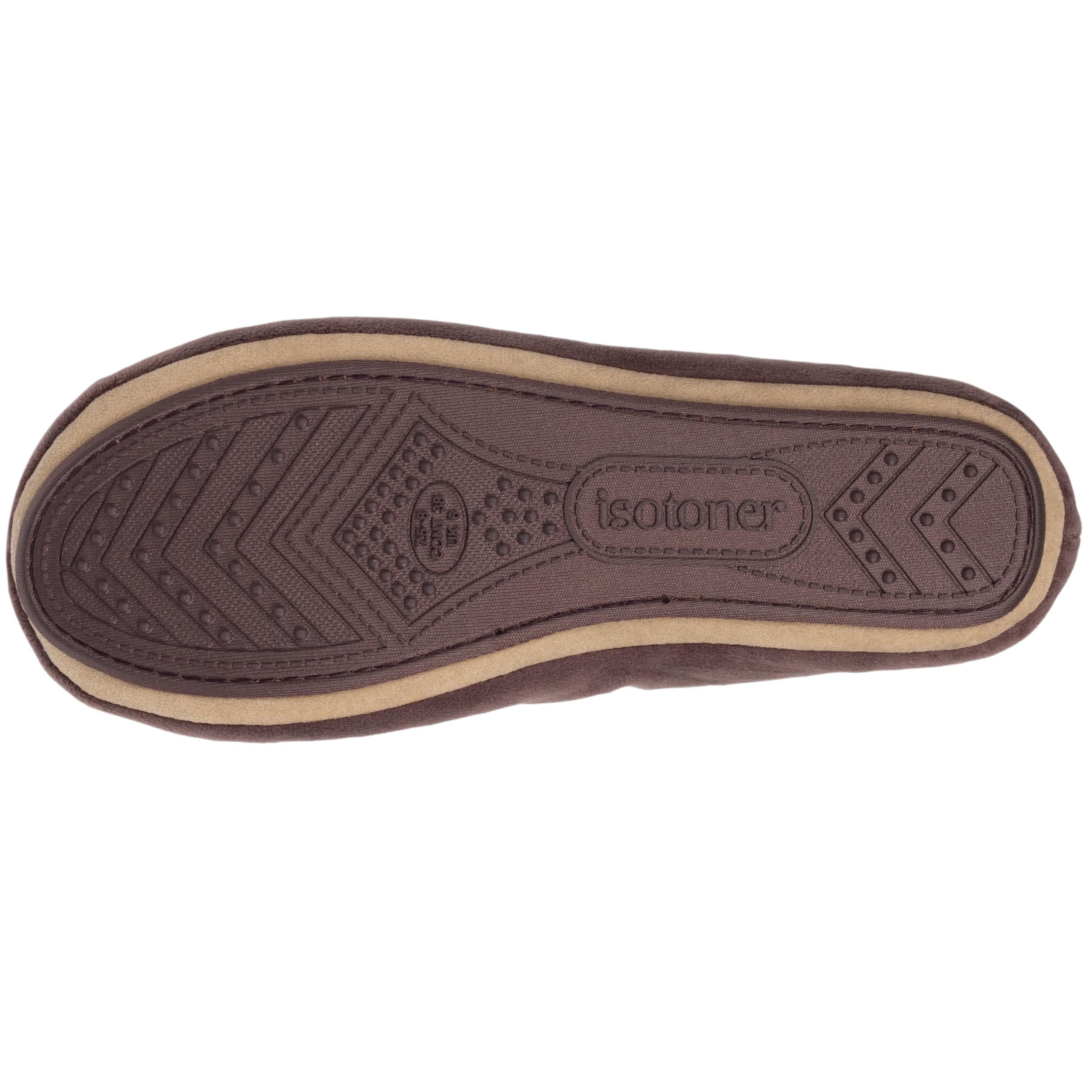 isotoner-chaussons-ballerines-femme-n-ud-taupe-rose image 4