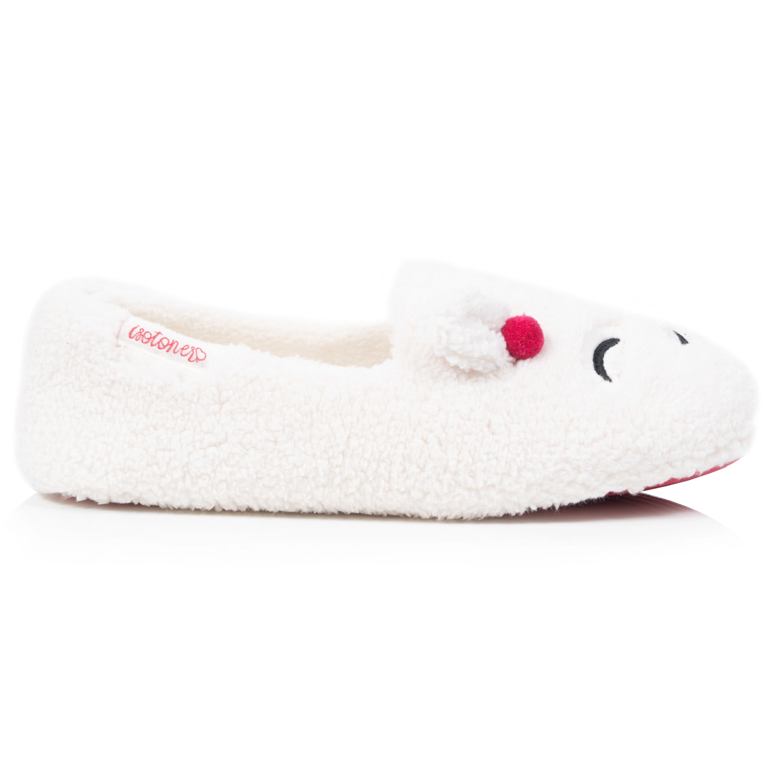 isotoner-chaussons-slippers-femme-sherpa-lama-ivoire-semelle-antid-rapante image 8