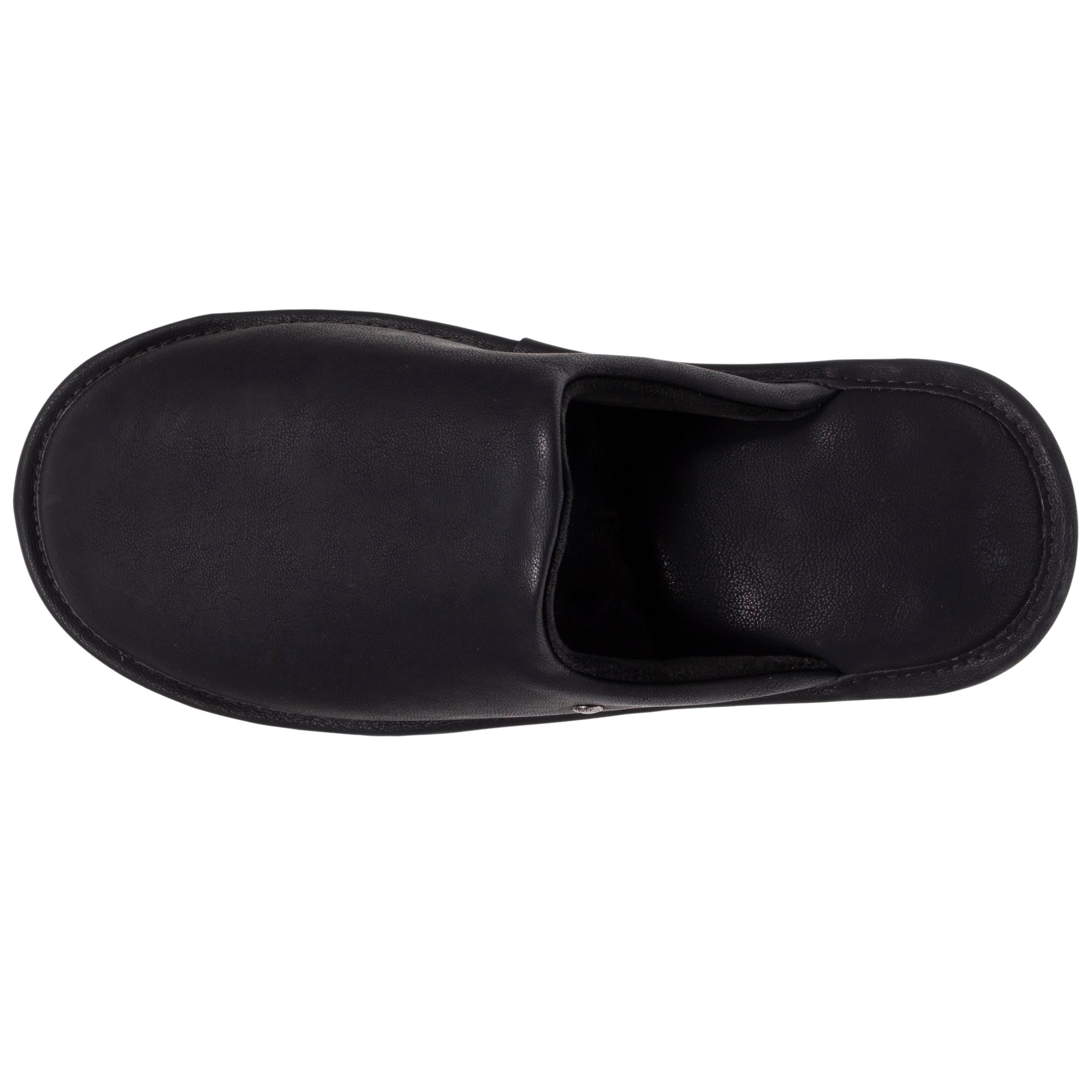 isotoner-chausson-mules-homme-cuir-synth-tique-noir image 2