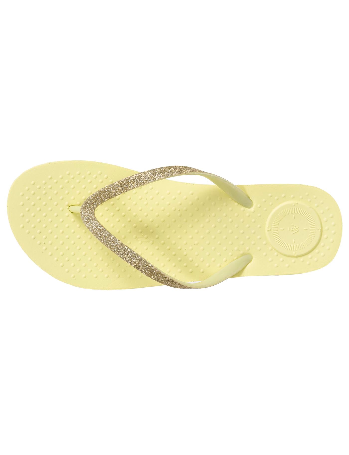 isotoner-tongs-femme-tige-paillettes-jaune image 7