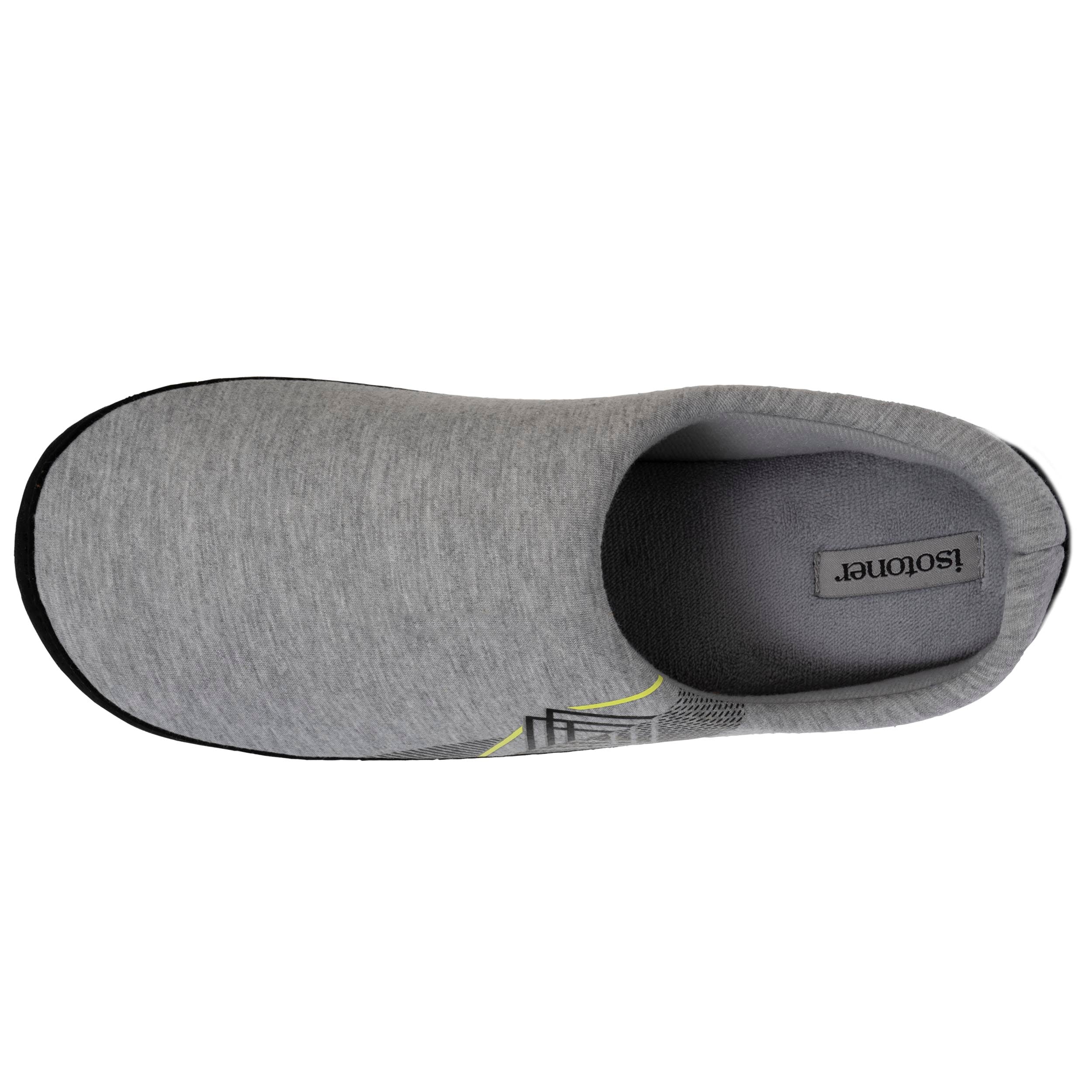 isotoner-chaussons-mules-homme-jersey-gris-fonc image 3