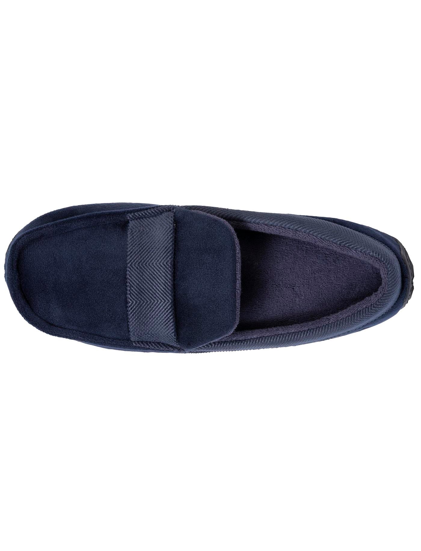 isotoner-chaussons-mocassins-homme-marine-chevrons-premium image 7