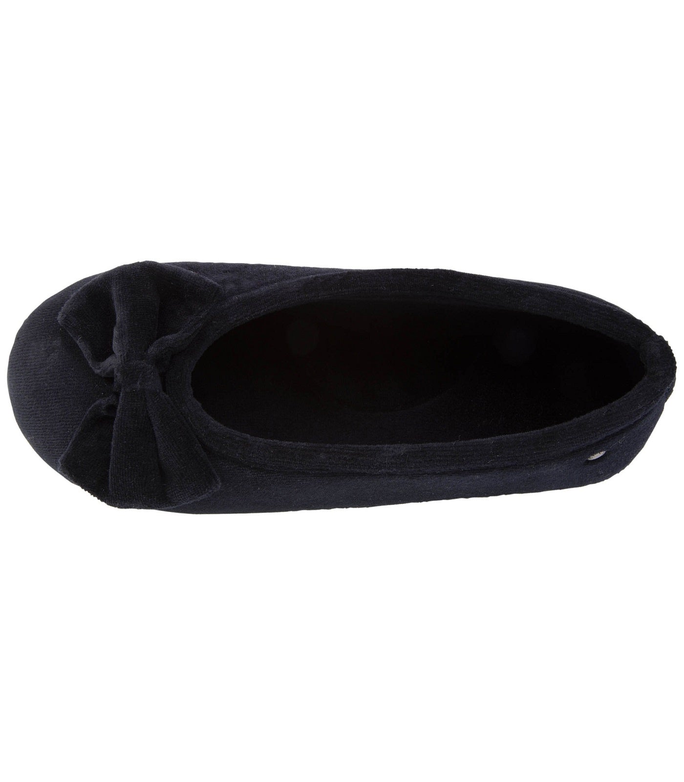 isotoner-chaussons-ballerines-femme-n-ud-confort-noir-coton-bio image 7