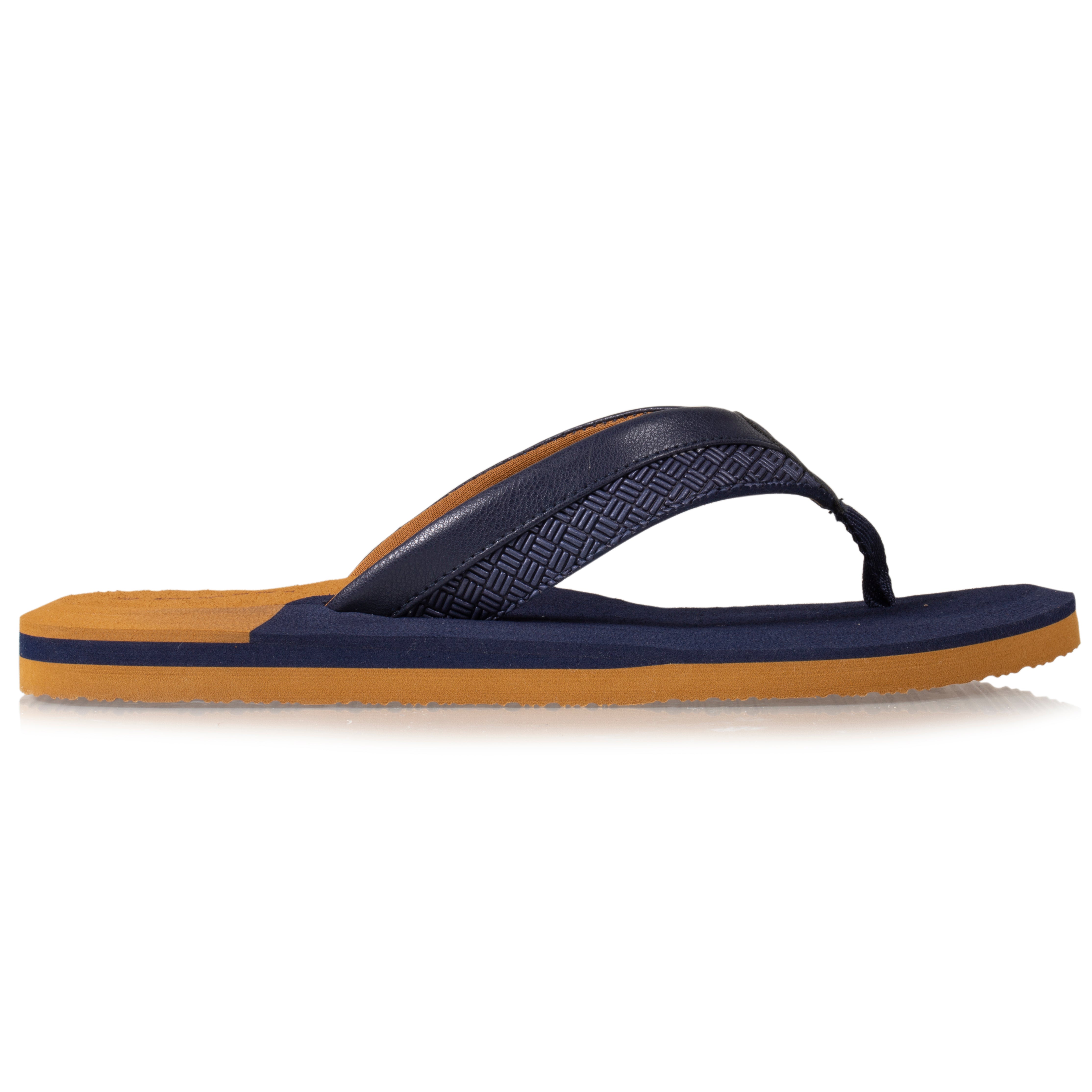 isotoner-tongs-homme-bicolores-marine-semelle-ultra-moelleuse image 8