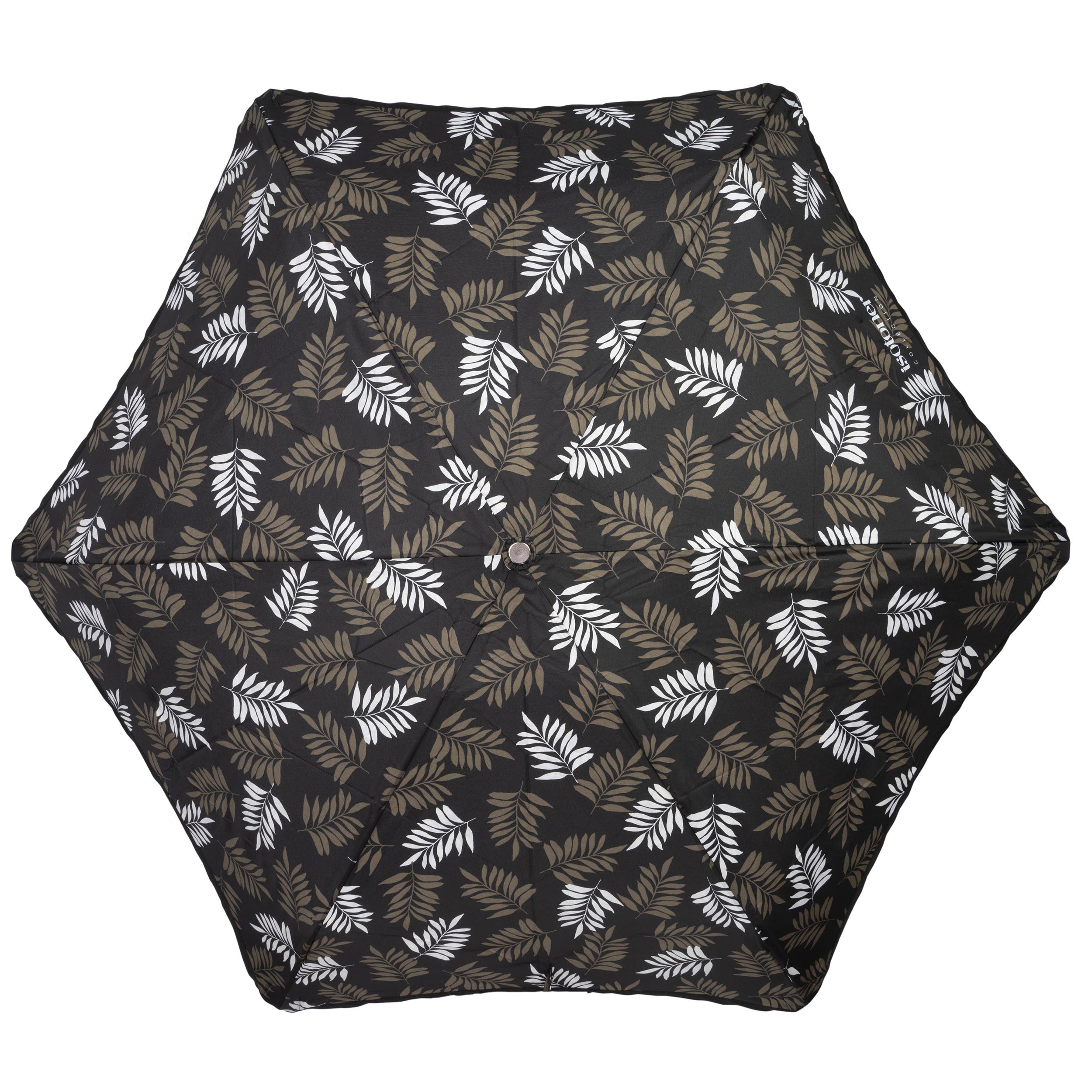 isotoner-parapluie-x-tra-solide-23-cm-feuille-kaki-auto image 3