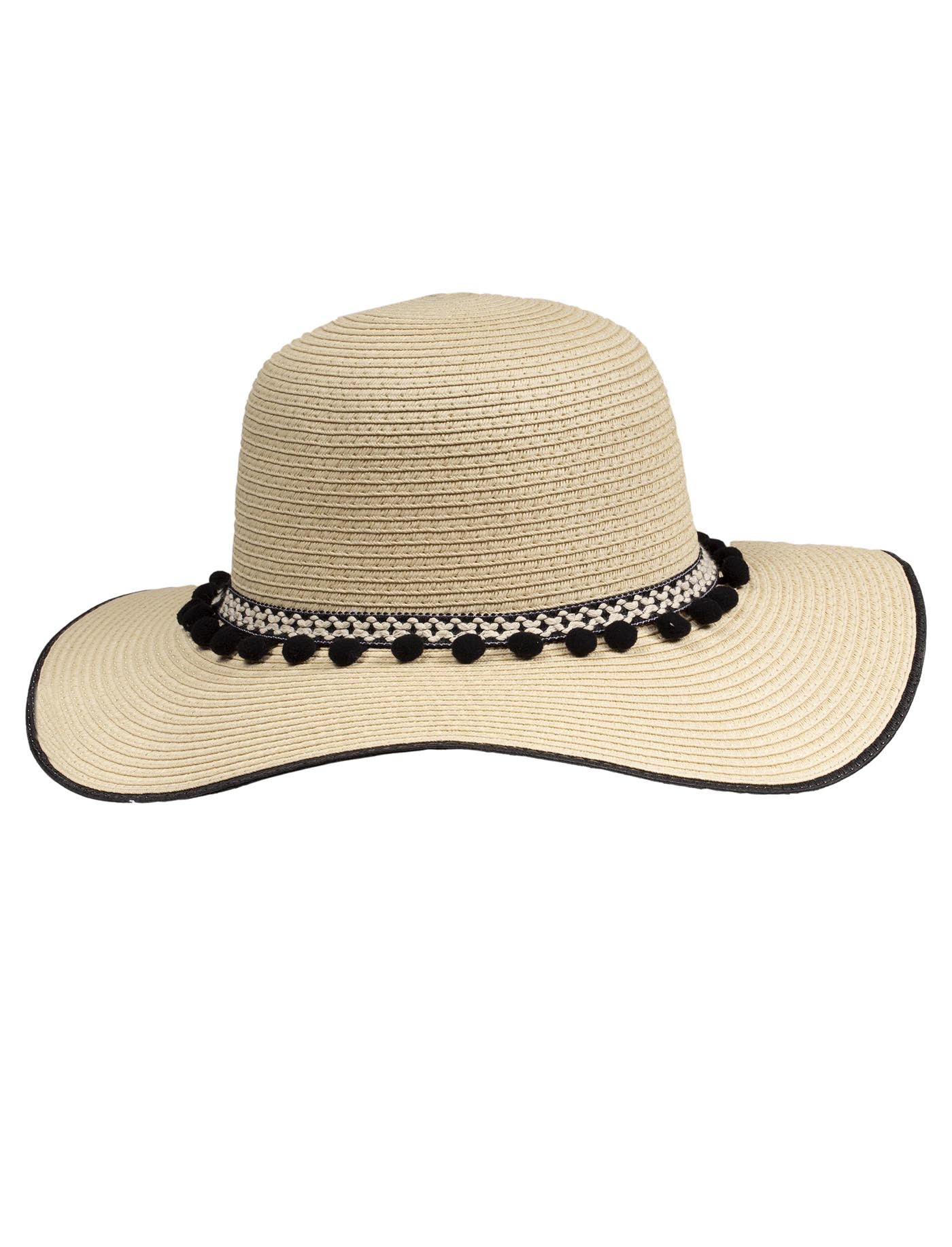 isotoner-chapeau-capeline-femme-pompons-noirs-r-glable-57-59-cm image 5