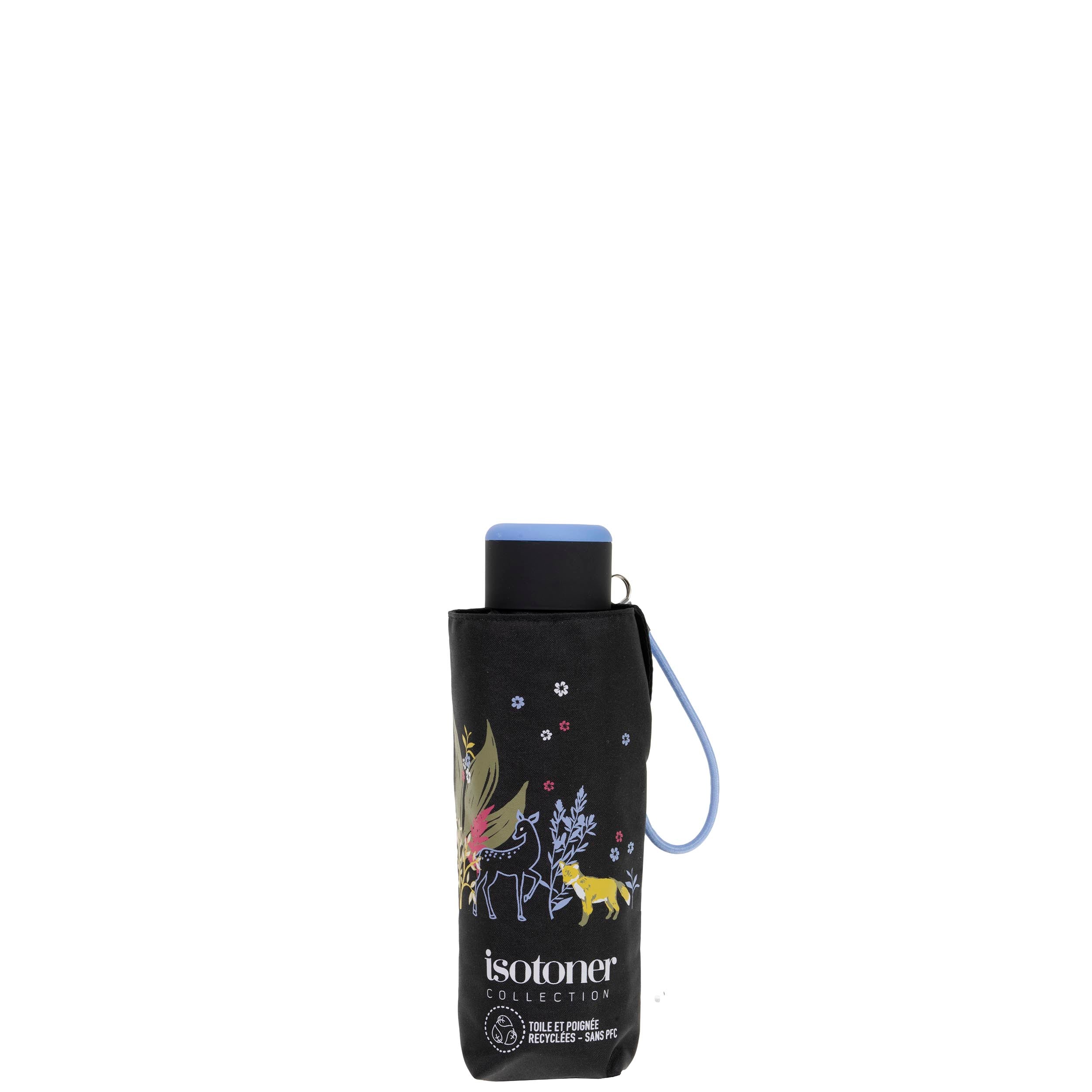 isotoner-parapluie-mini-ultra-slim-frise-cerf-recycl image 4