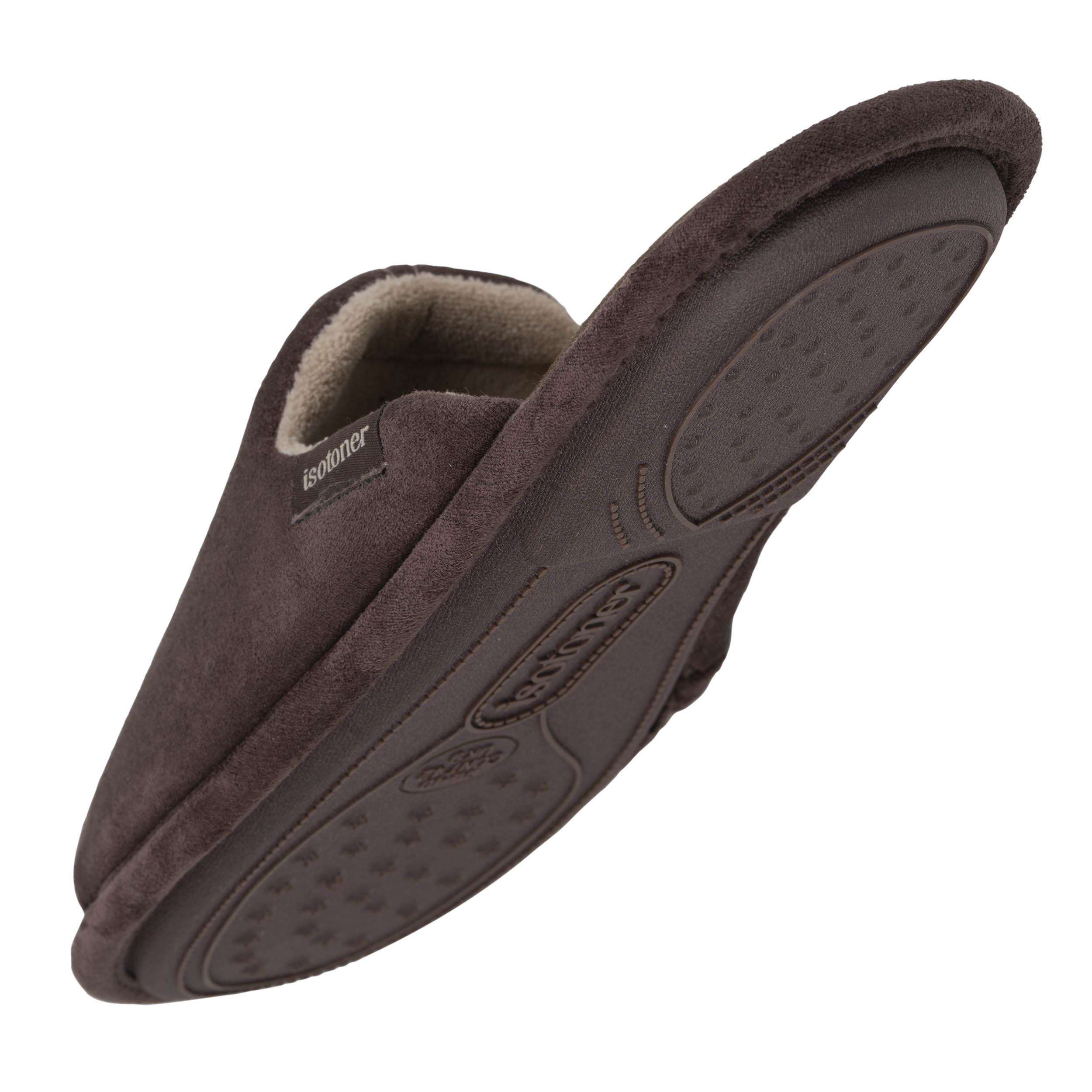 isotoner-chaussons-mules-homme-marron-cappuccino-su-dine image 5