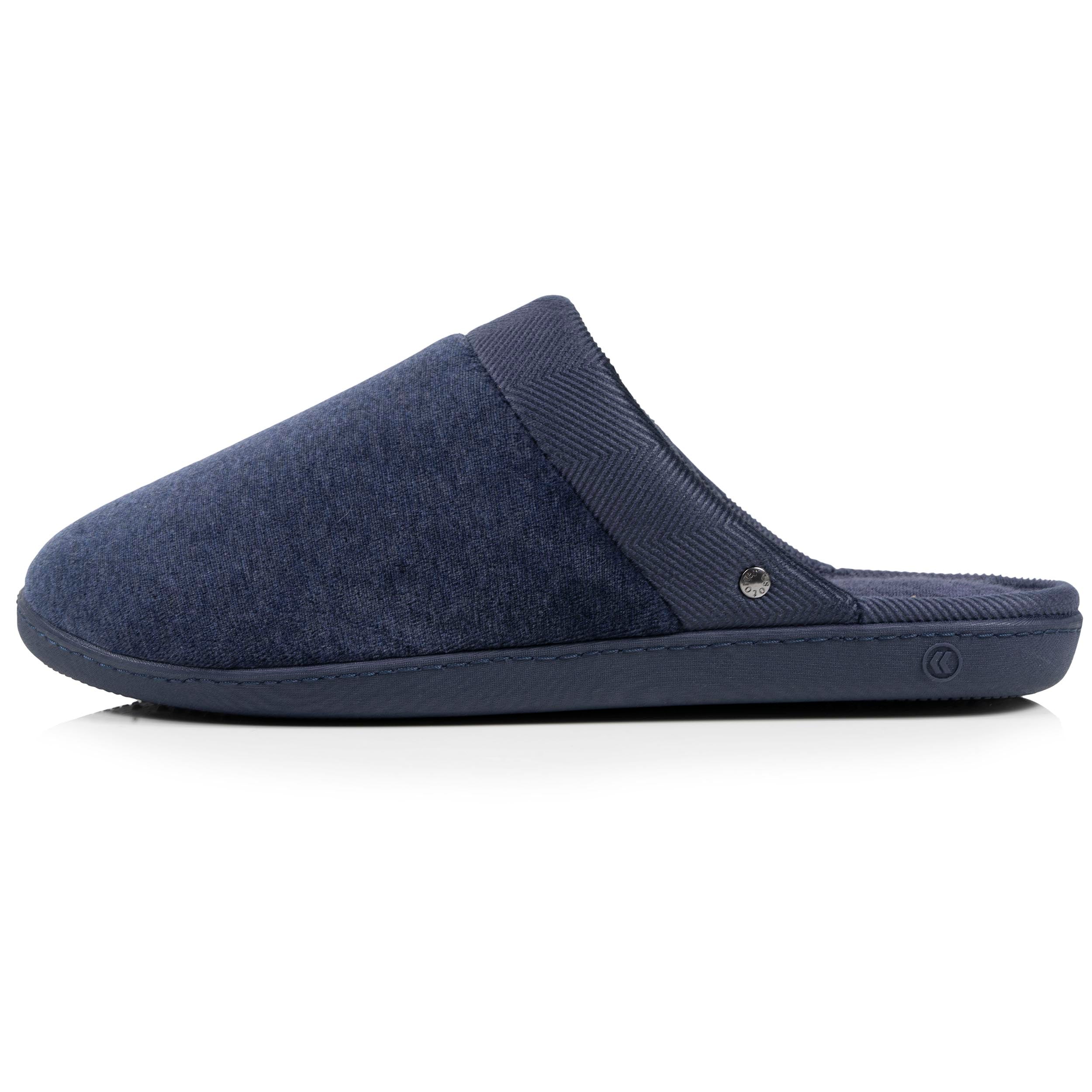 isotoner-chaussons-mules-homme-marine-chin image 4