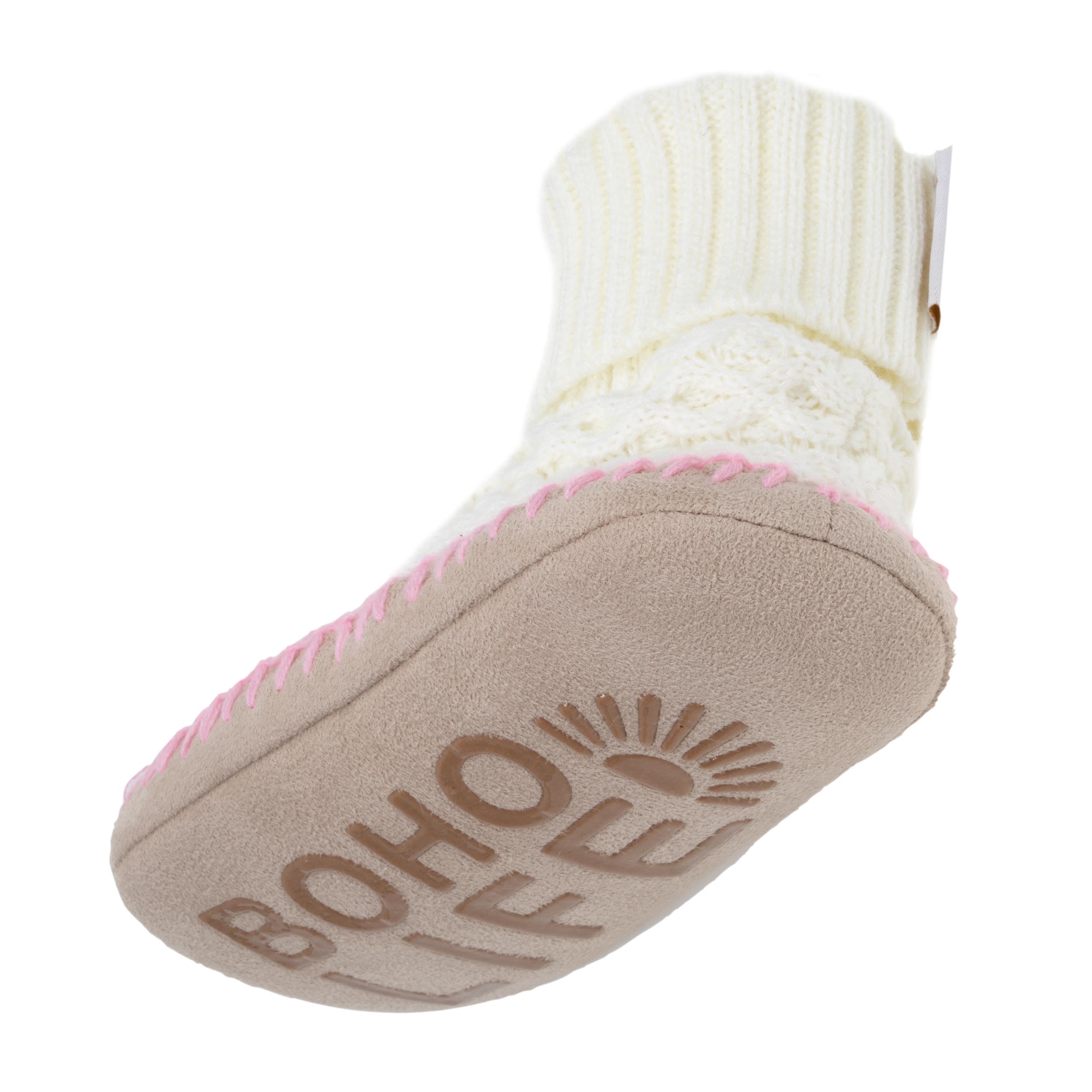 isotoner-chaussons-scandinaves-femme-maille-ivoire image 5