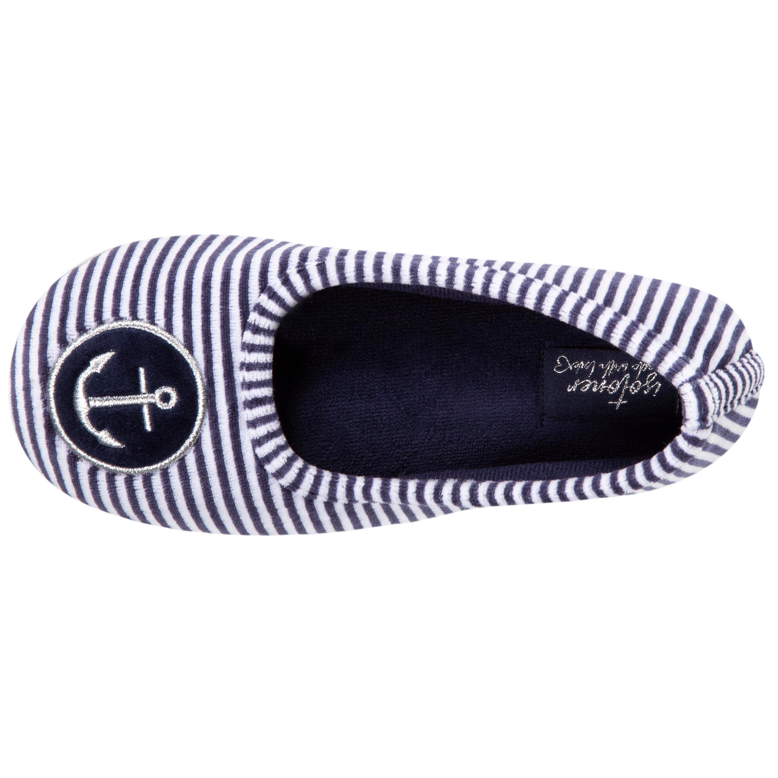 isotoner-chaussons-ballerines-junior-rayures-marini-re-fille image 2