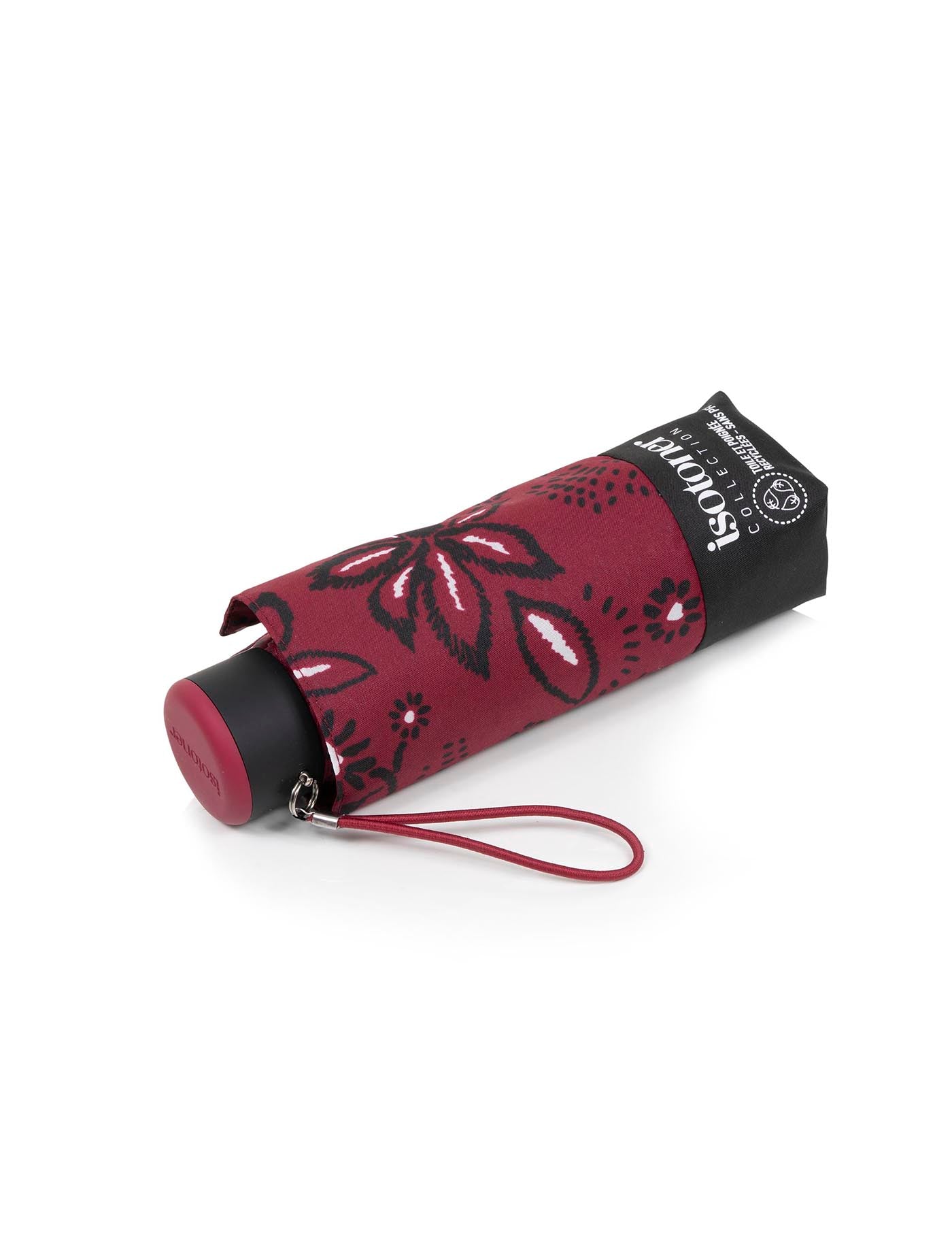 isotoner-parapluie-mini-slim-bandana-bordeaux-poche image 6
