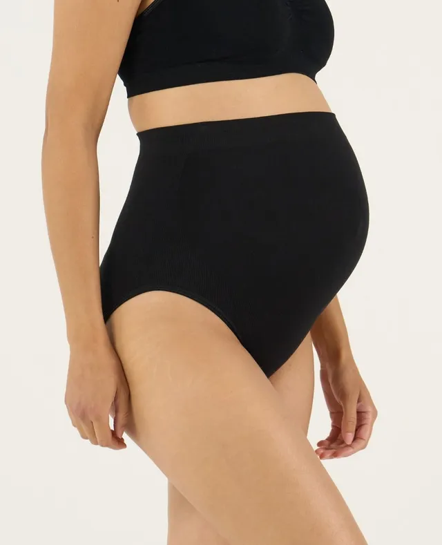 cache-c-ur-maxi-culotte-grossesse-sans-couture-essentiel-noir image 1