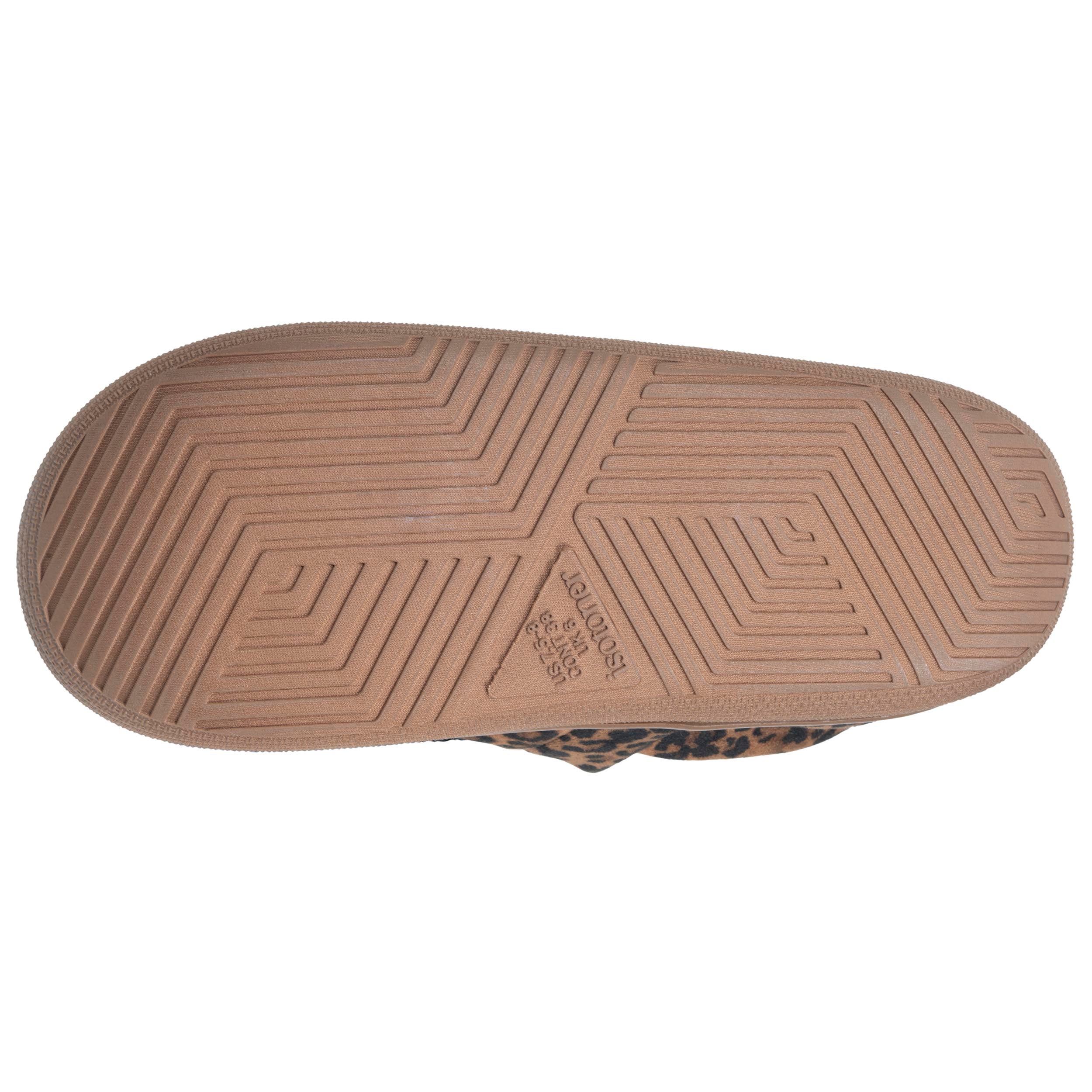 isotoner-chaussons-slippers-femme-bloup-l-opard-camel image 5