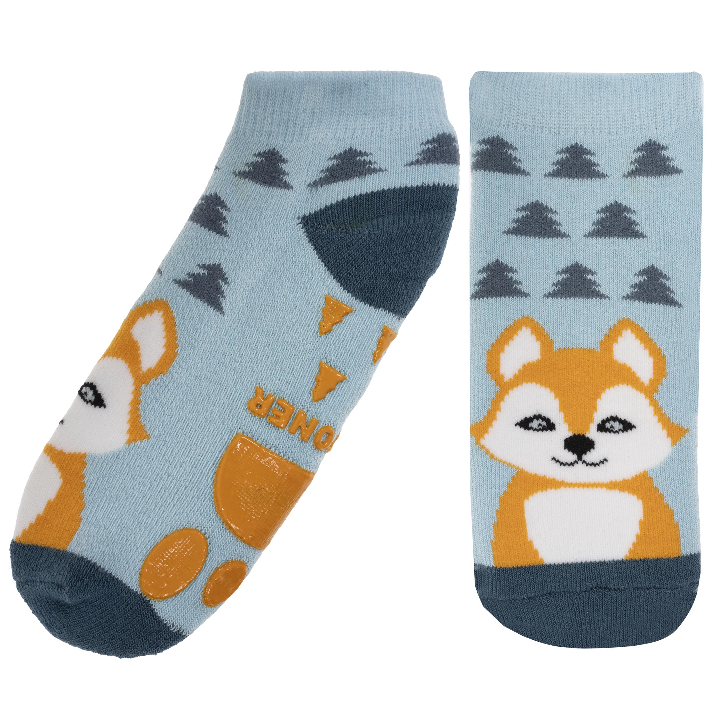 isotoner-chaussettes-anti-d-rapantes-enfant-bleu-renard-1-4-ans image 2