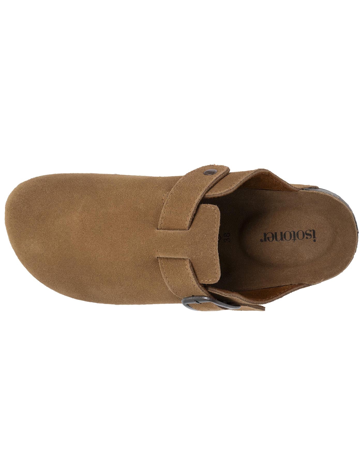isotoner-mules-sabots-femme-cuir-camel image 7