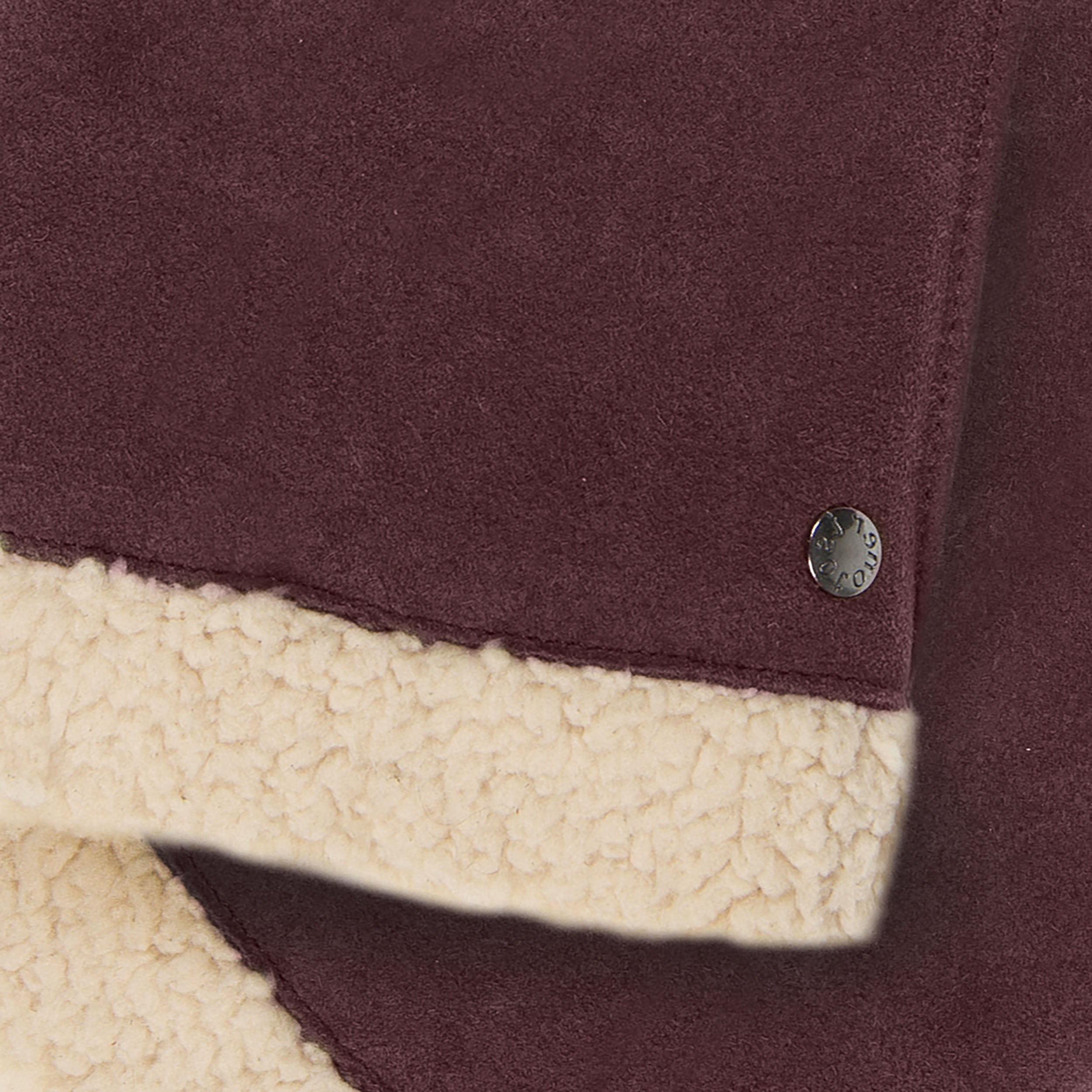 isotoner-mitaines-cuir-velours-bordeaux-femme image 2