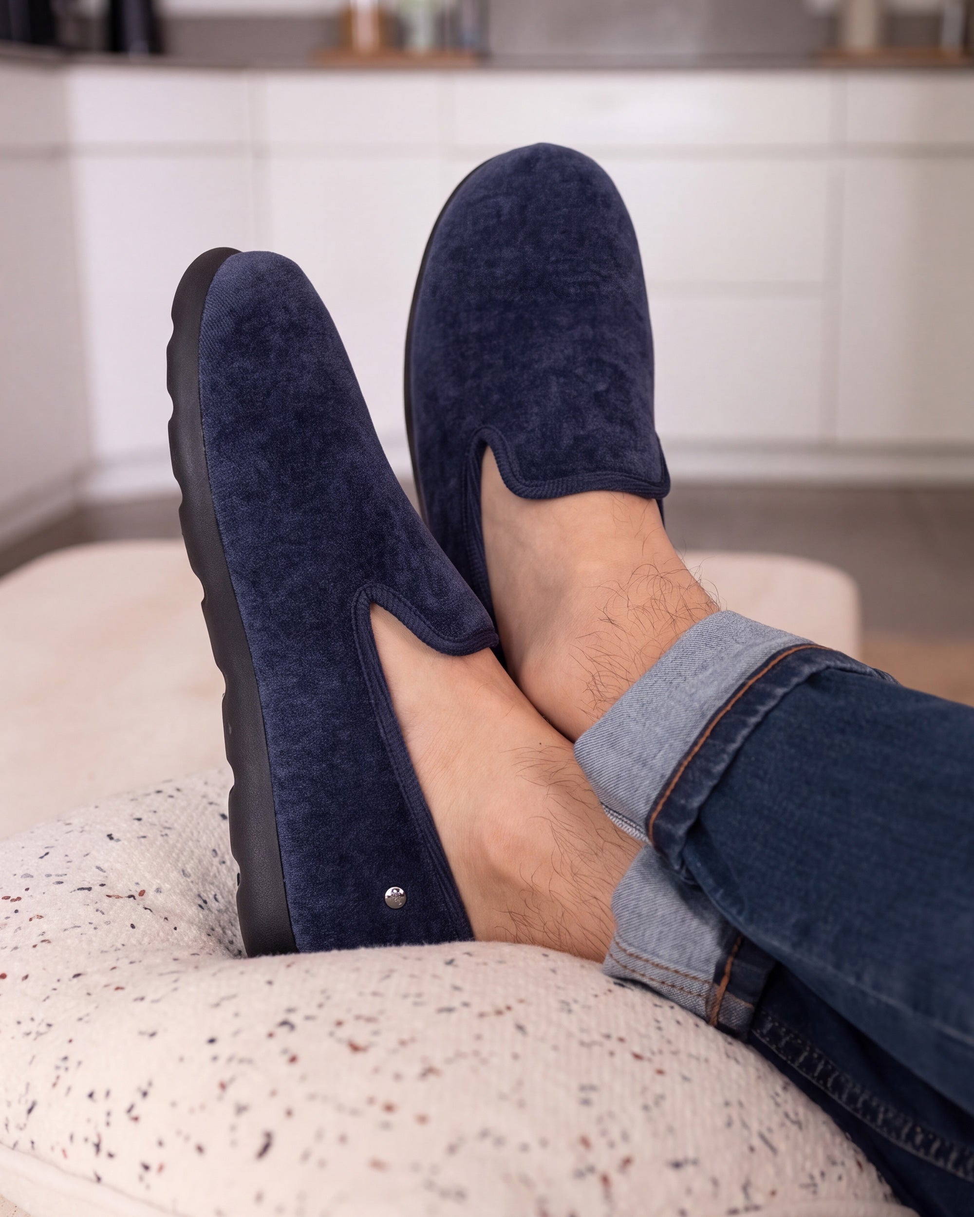 isotoner-chaussons-charentaises-homme-marine-chin-everywear image 2