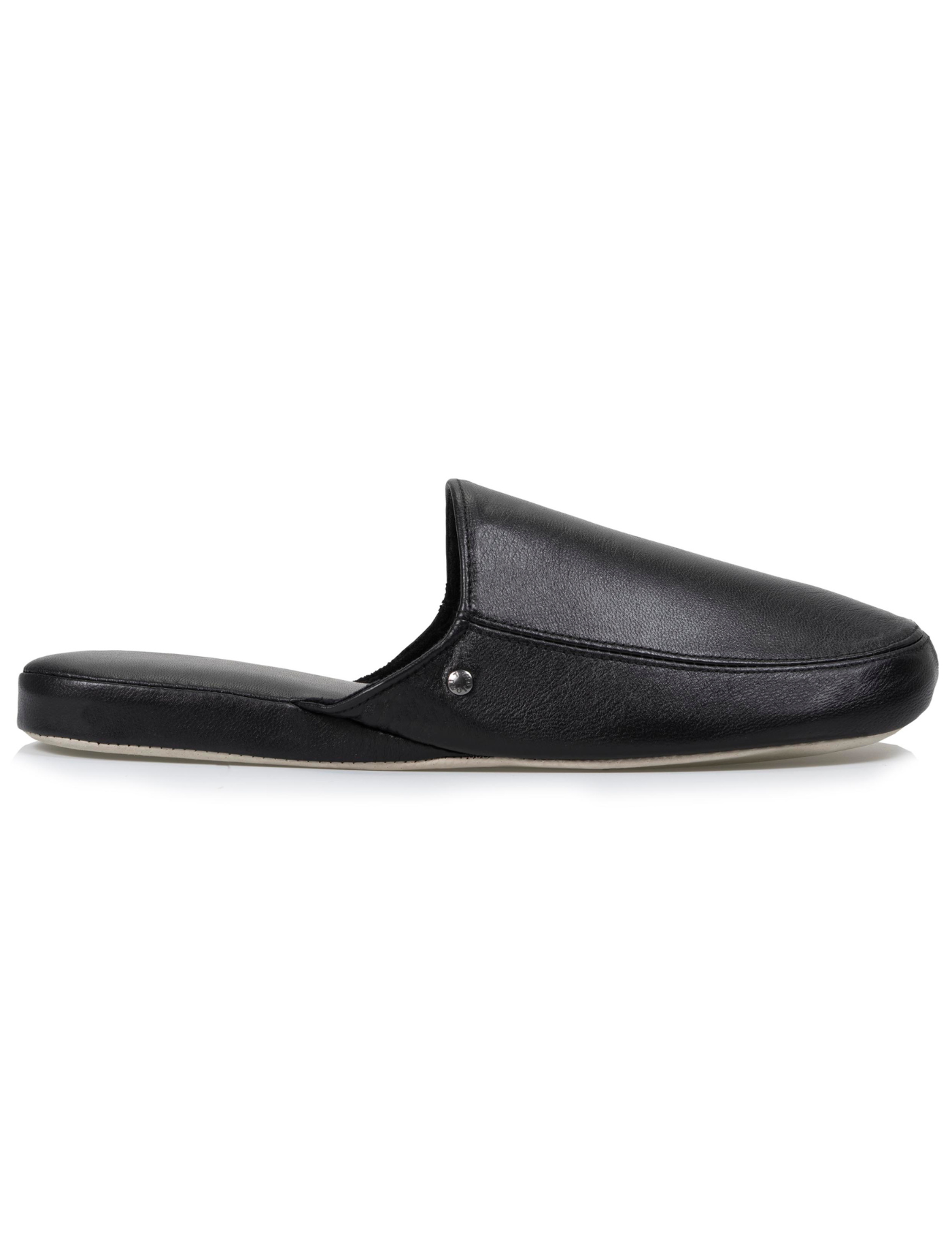 isotoner-chausson-mules-cuir-homme-noir image 7