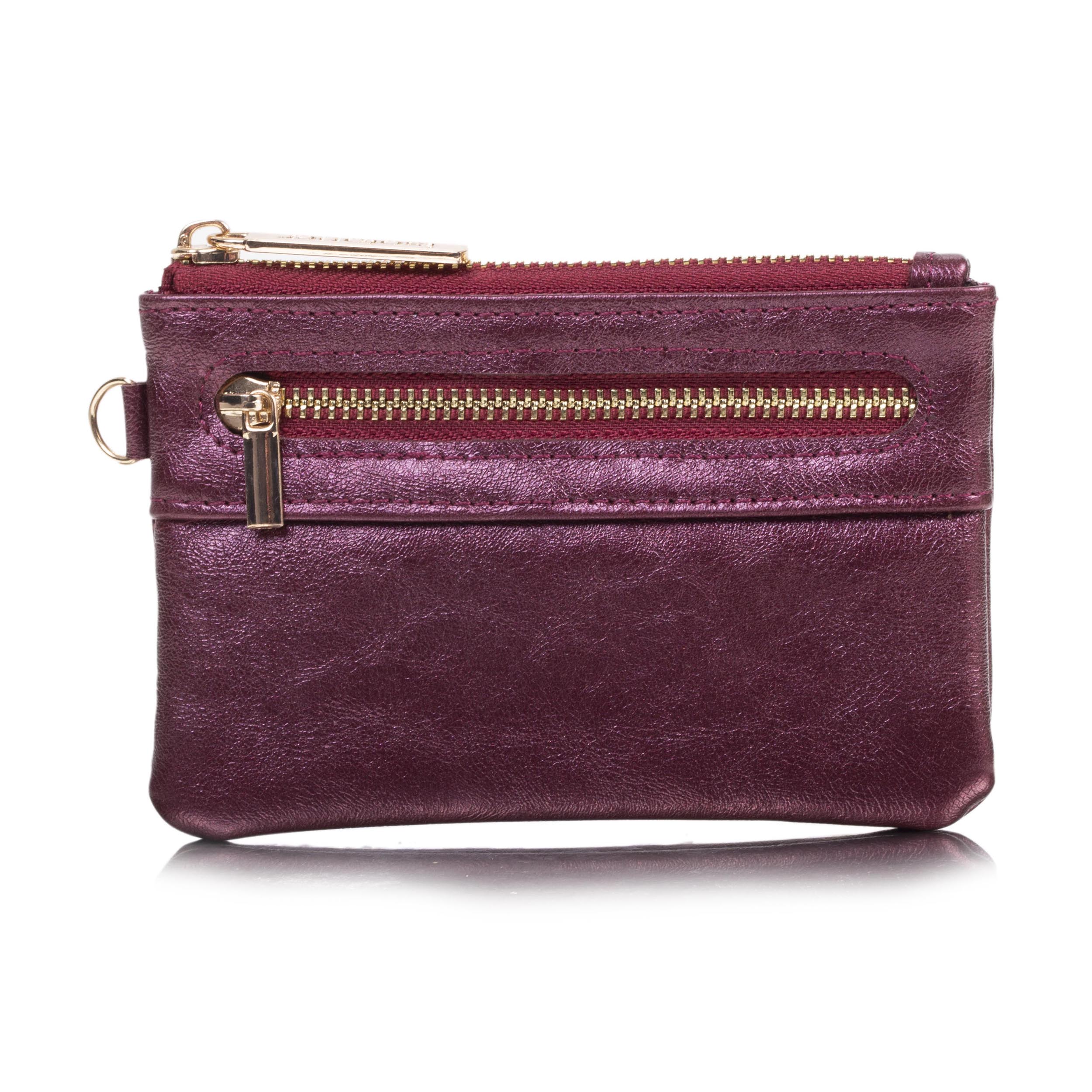isotoner-porte-monnaie-femme-zipp-rouge-m-tallis-anti-rfid image 1