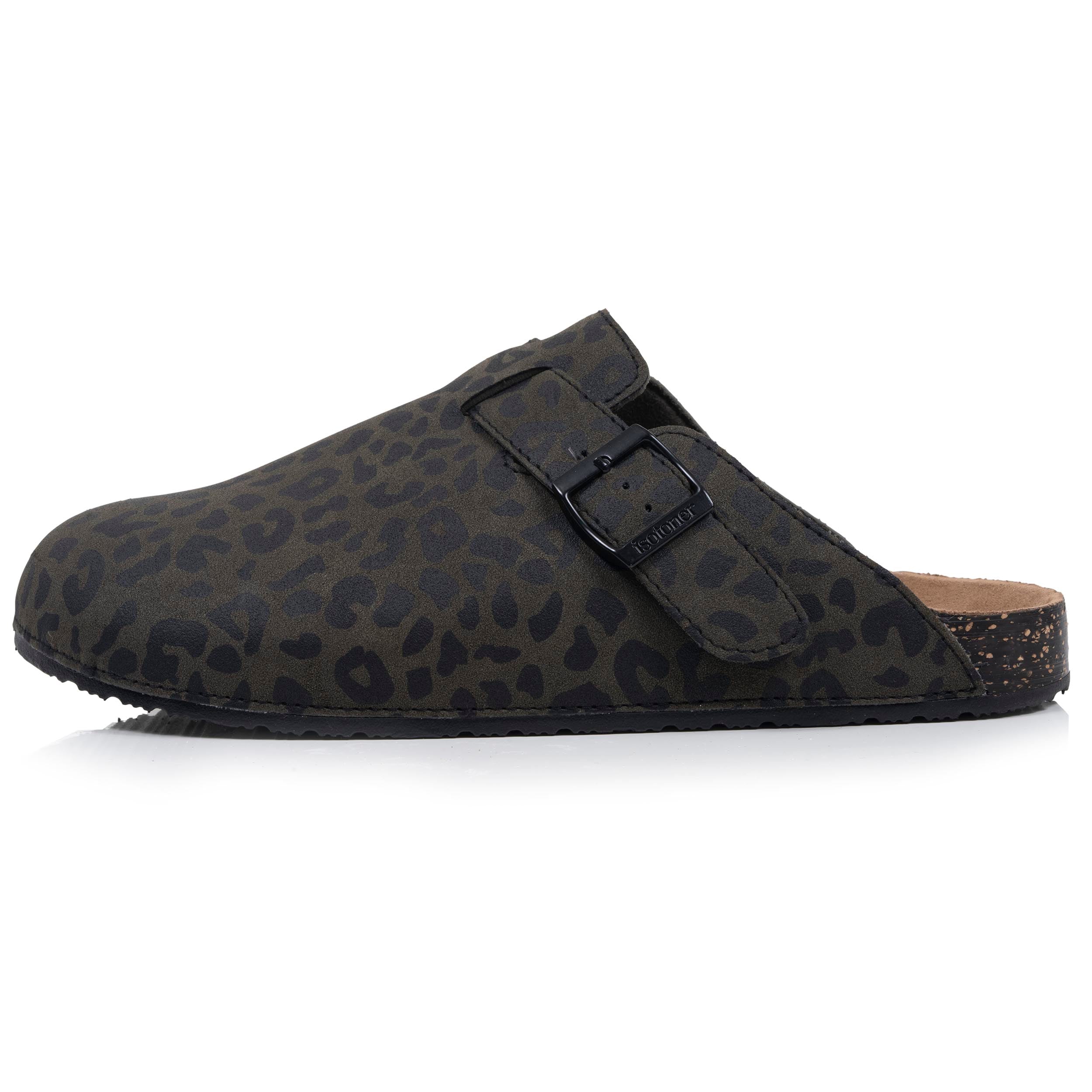 isotoner-mules-sabots-femme-kaki-l-opard image 3