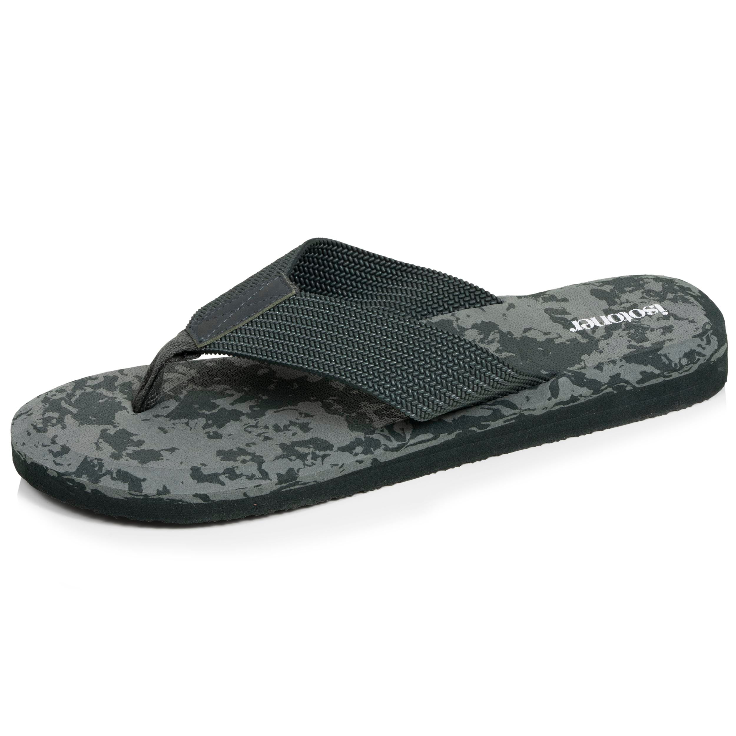 isotoner-tongs-homme-sport-camouflage-kaki-moelleuses image 1