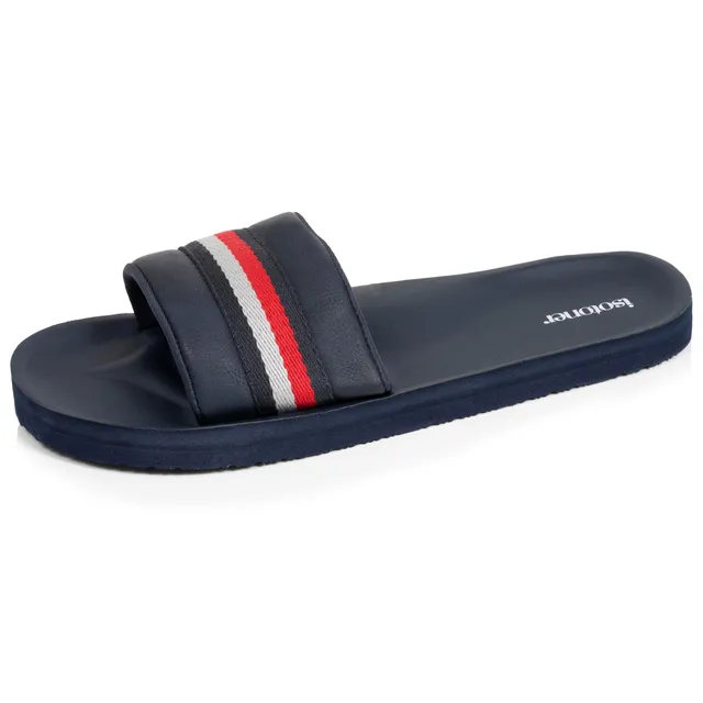 isotoner-mules-claquettes-homme-moul-es-bleu-rouge image 1