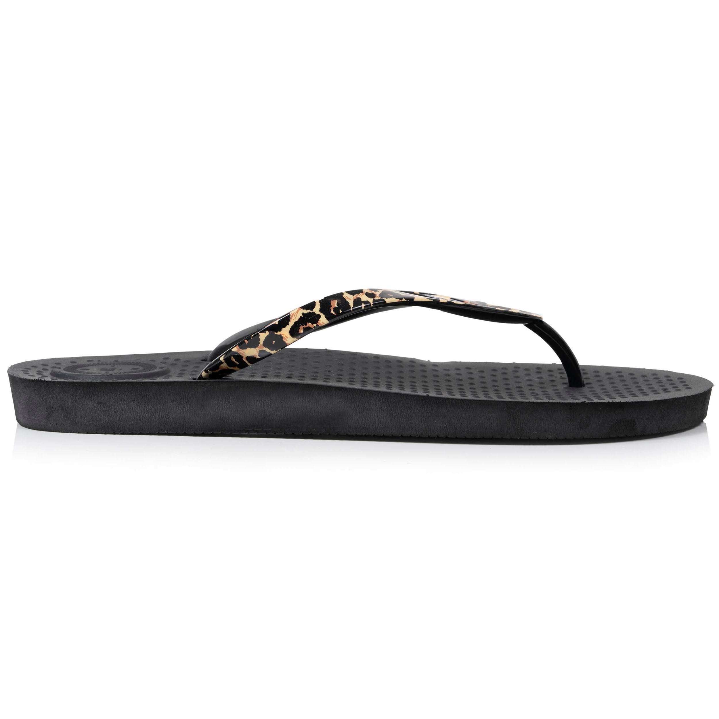 isotoner-tongs-femme-everywear-tige-l-opard-noir image 8