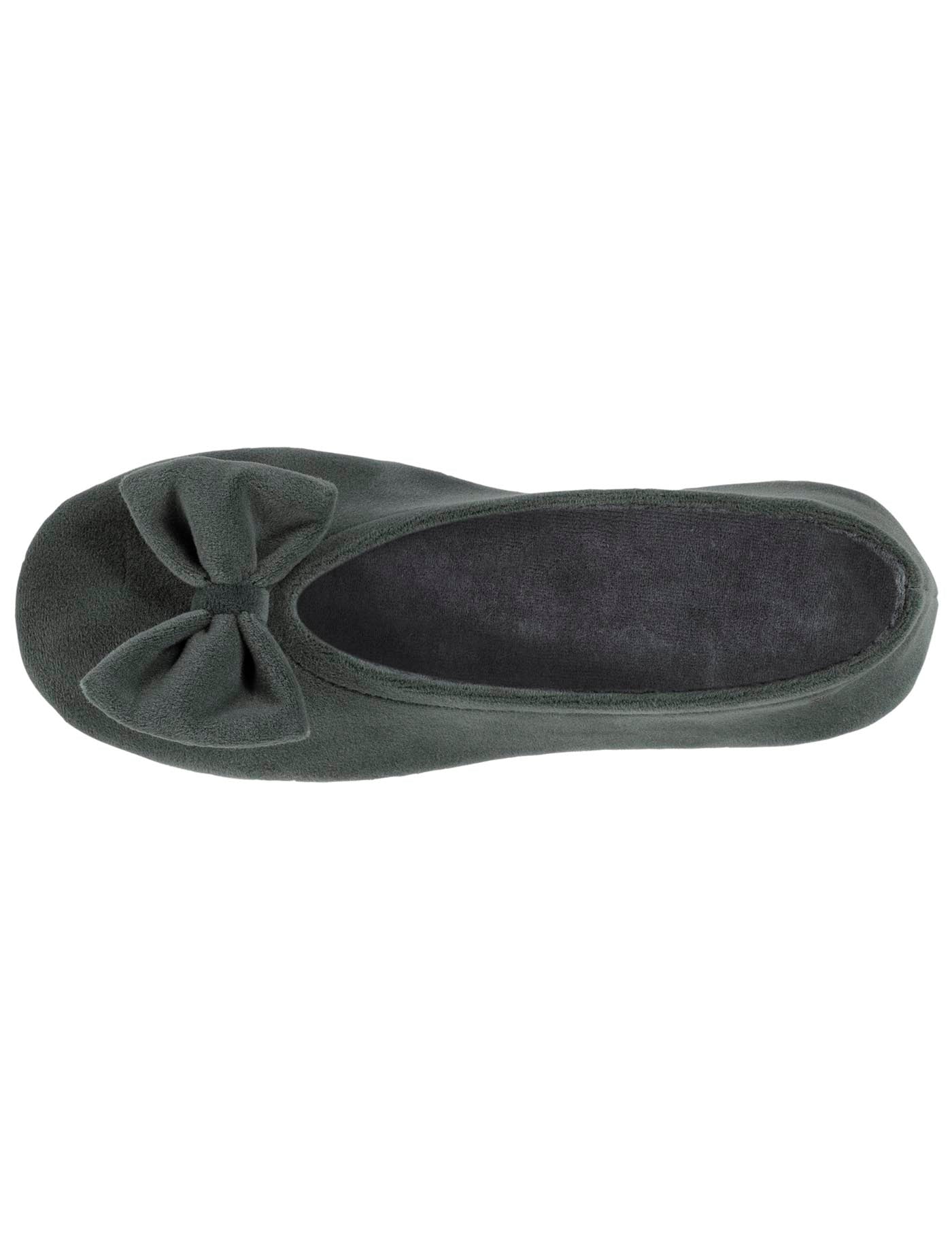 isotoner-ballerines-femme-sauge-velours-coton-bio image 7