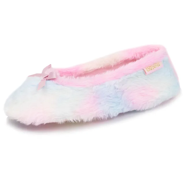 isotoner-chaussons-ballerines-junior-multico-rose image 1