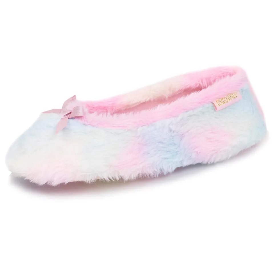isotoner-chaussons-ballerines-junior-multico-rose image 1