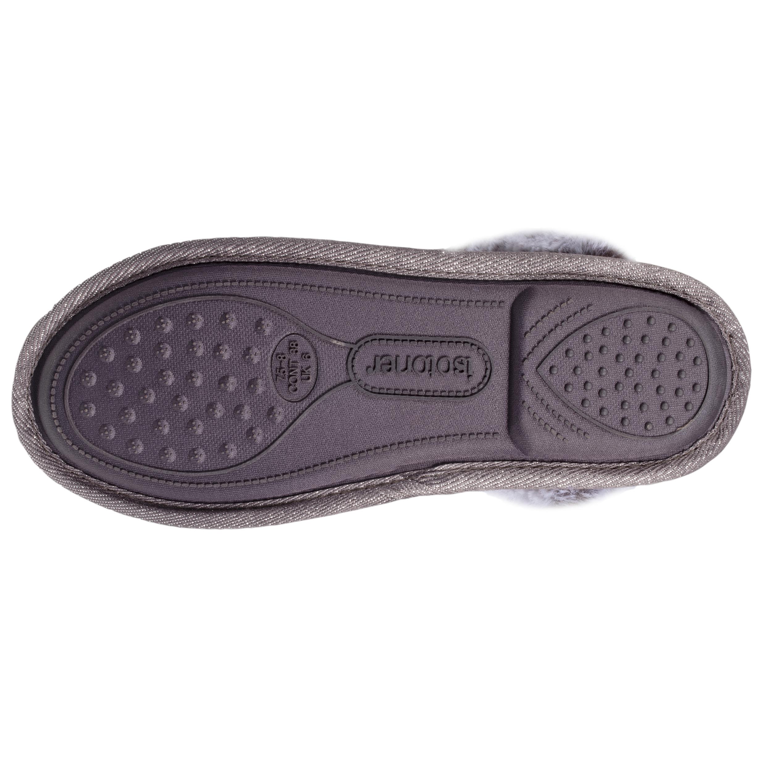 isotoner-chaussons-bottillons-femme-gris image 5