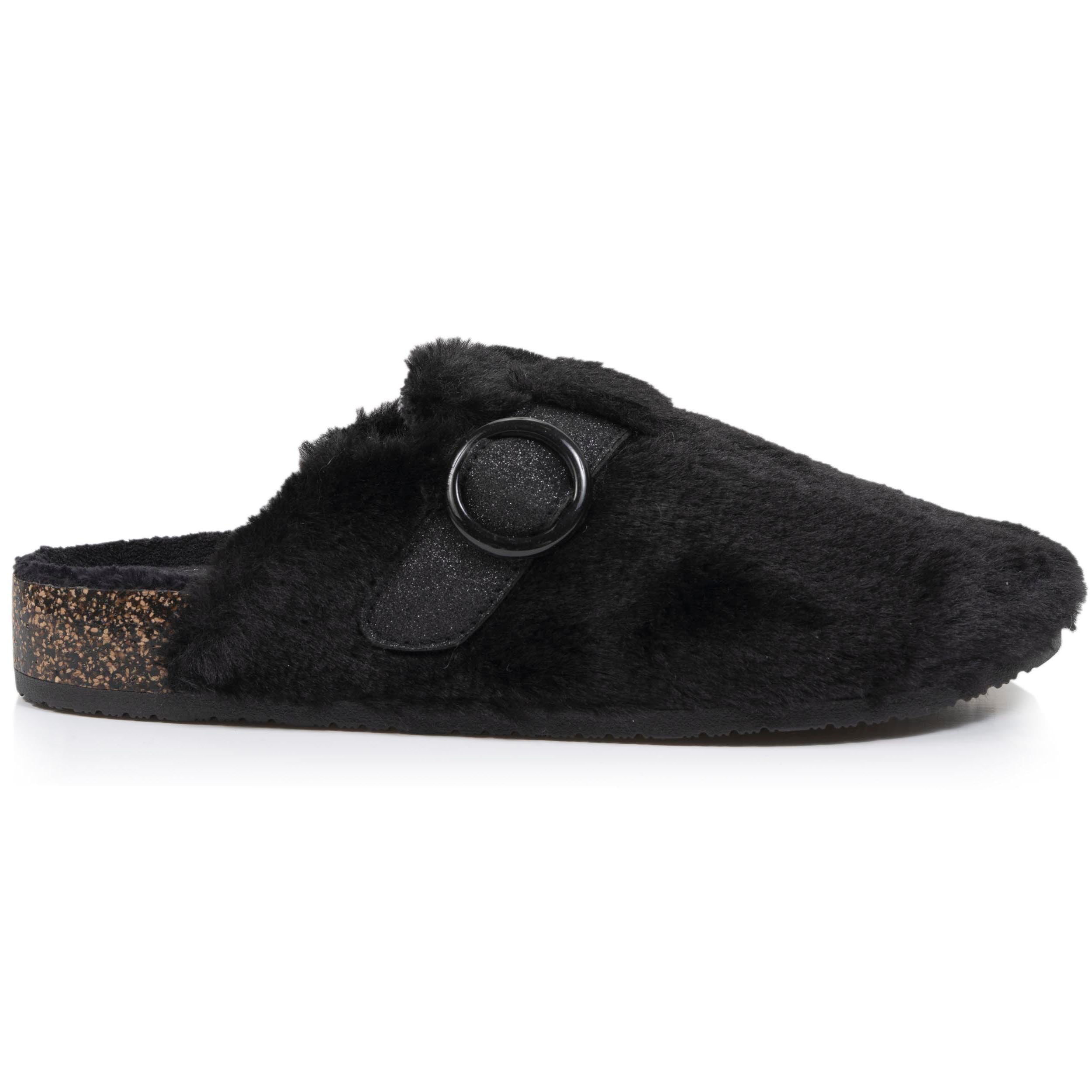 isotoner-chaussons-sabots-femme-noir-fourrure-m-moire-de-forme image 8